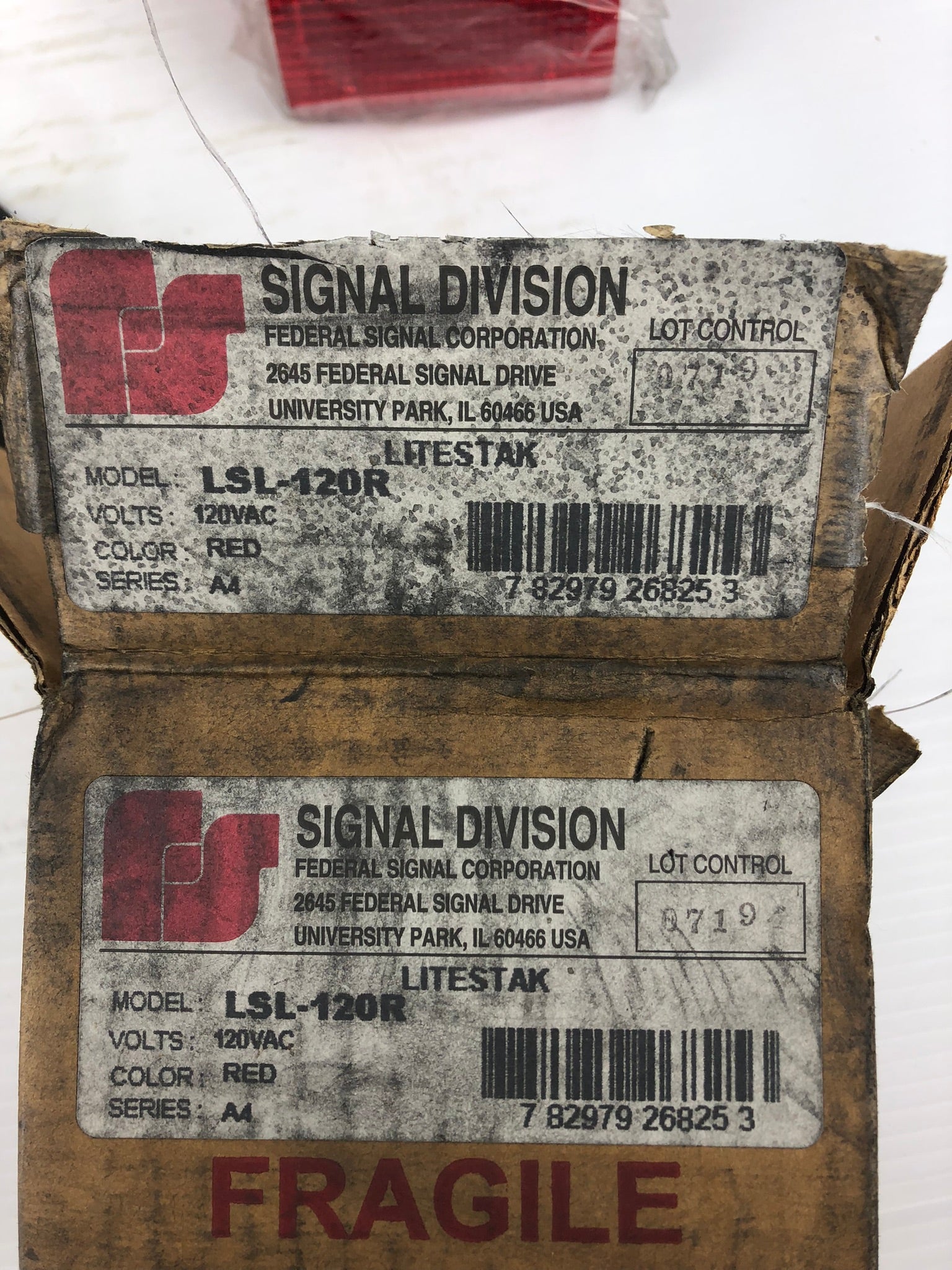 Federal Signal LSL-120R Lite Stak Base Red Plastic Series A4 120V