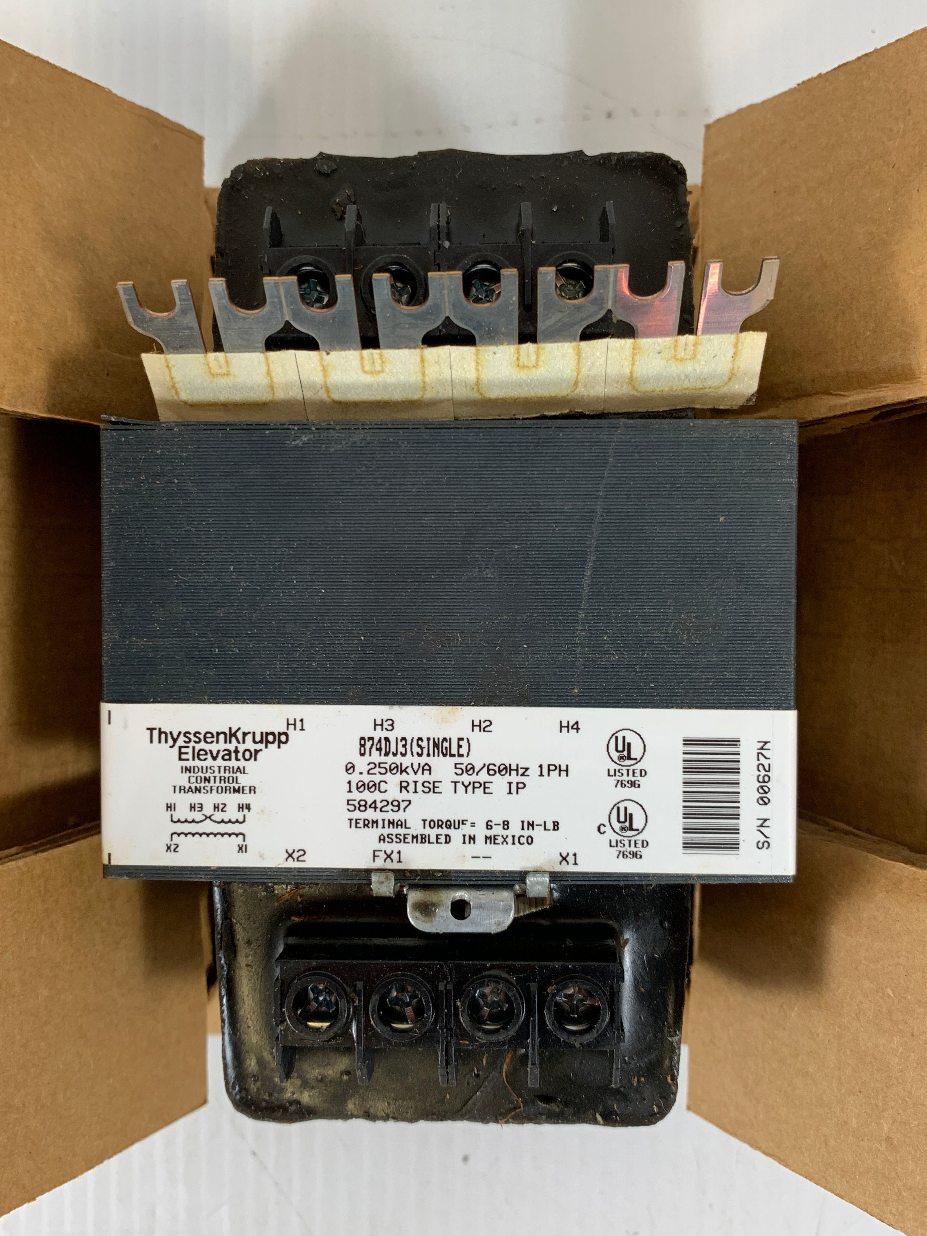 Thyssen Krupp 874DJ3 Elevator Transformer 0.250kVA 1PH