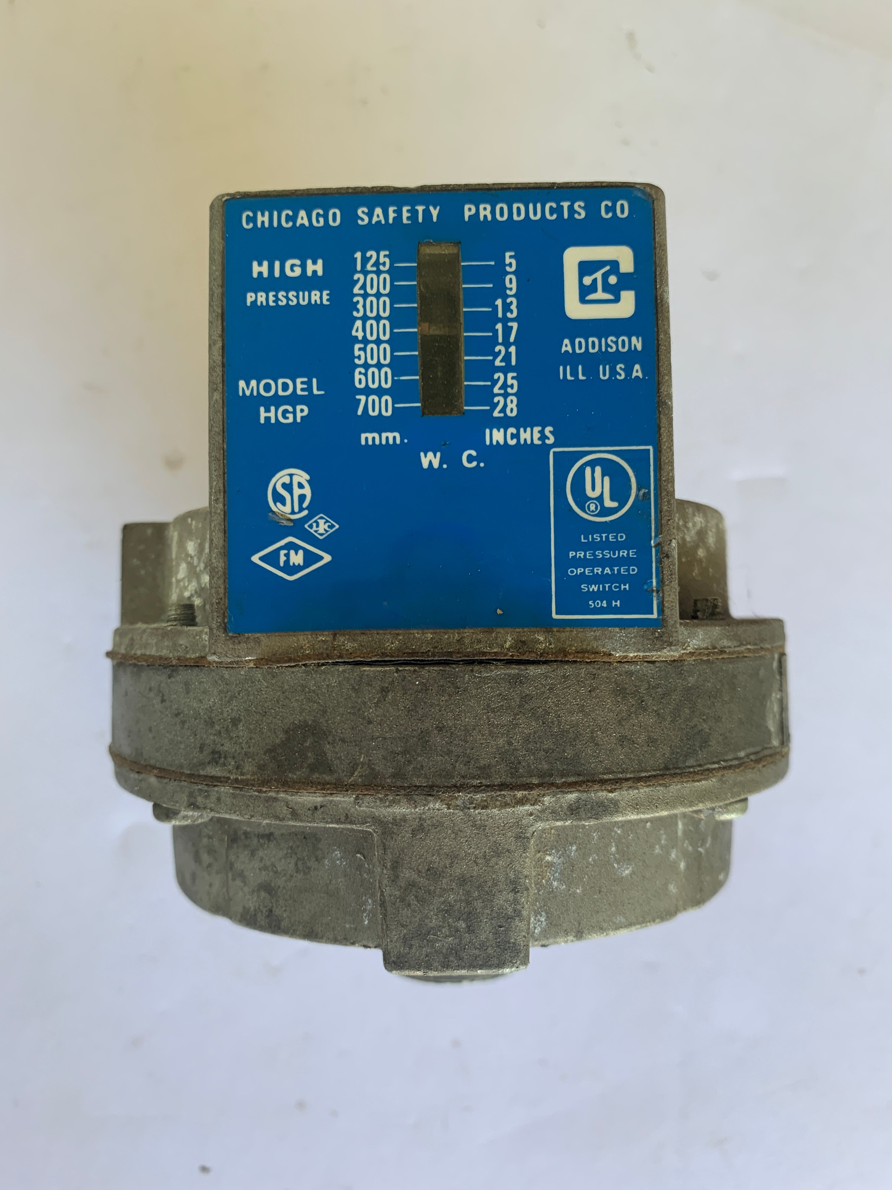 Chicago Safety Products High Pressure Switch HGP (Used)