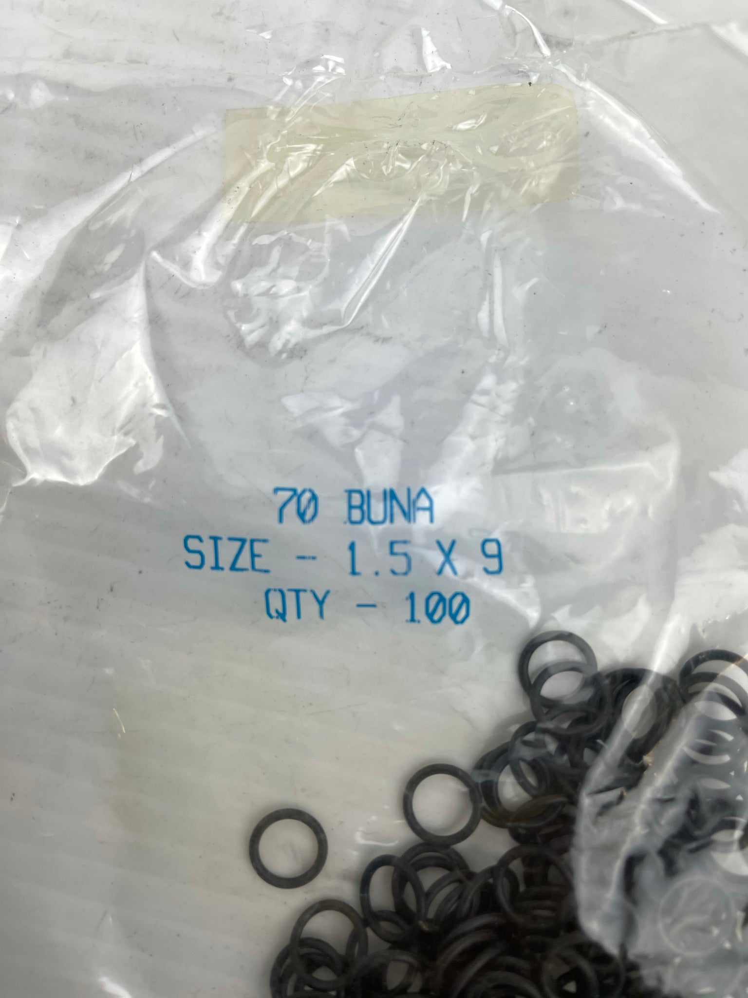 70 Buna O-Ring Size 1.5 x 9 Lot of 50