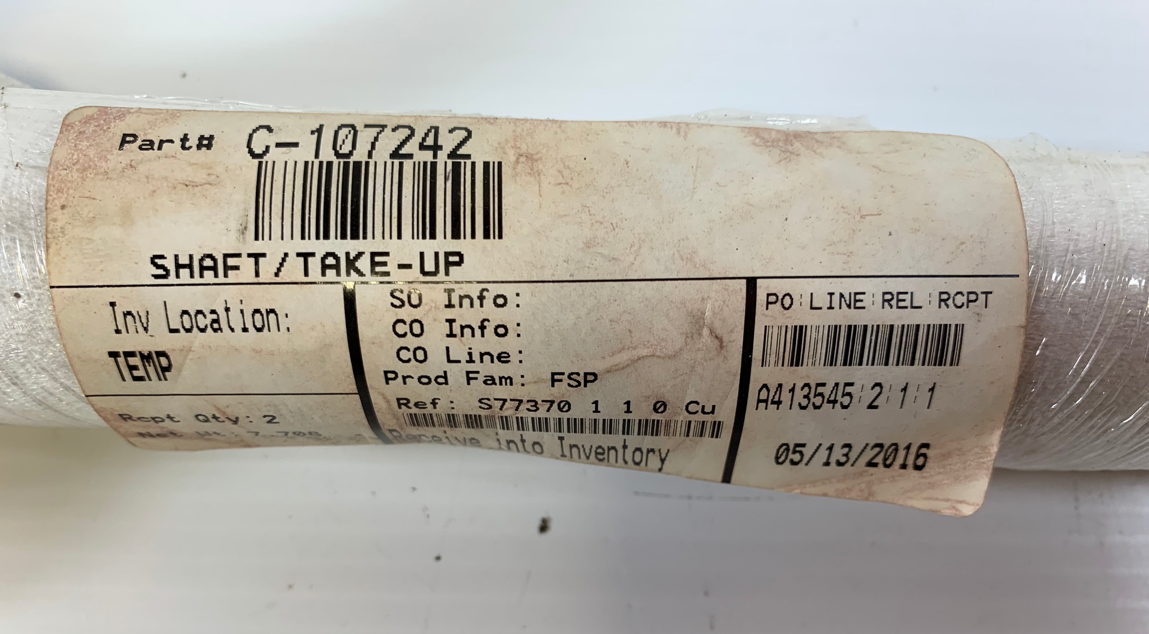 Shaft Drive Pulley Roll Take-Up C-107242