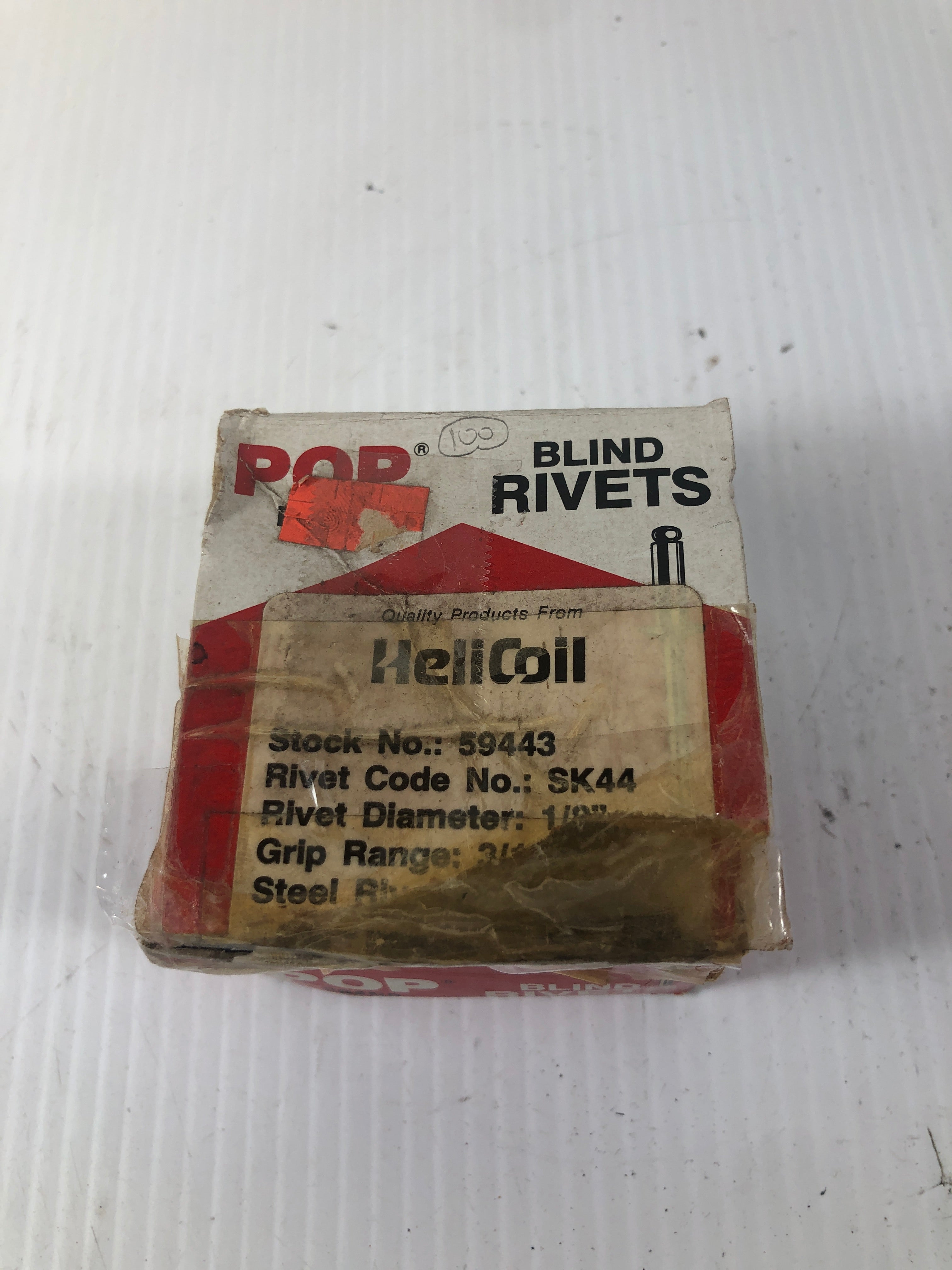 Pop Blind Rivets 59443 100 Rivets