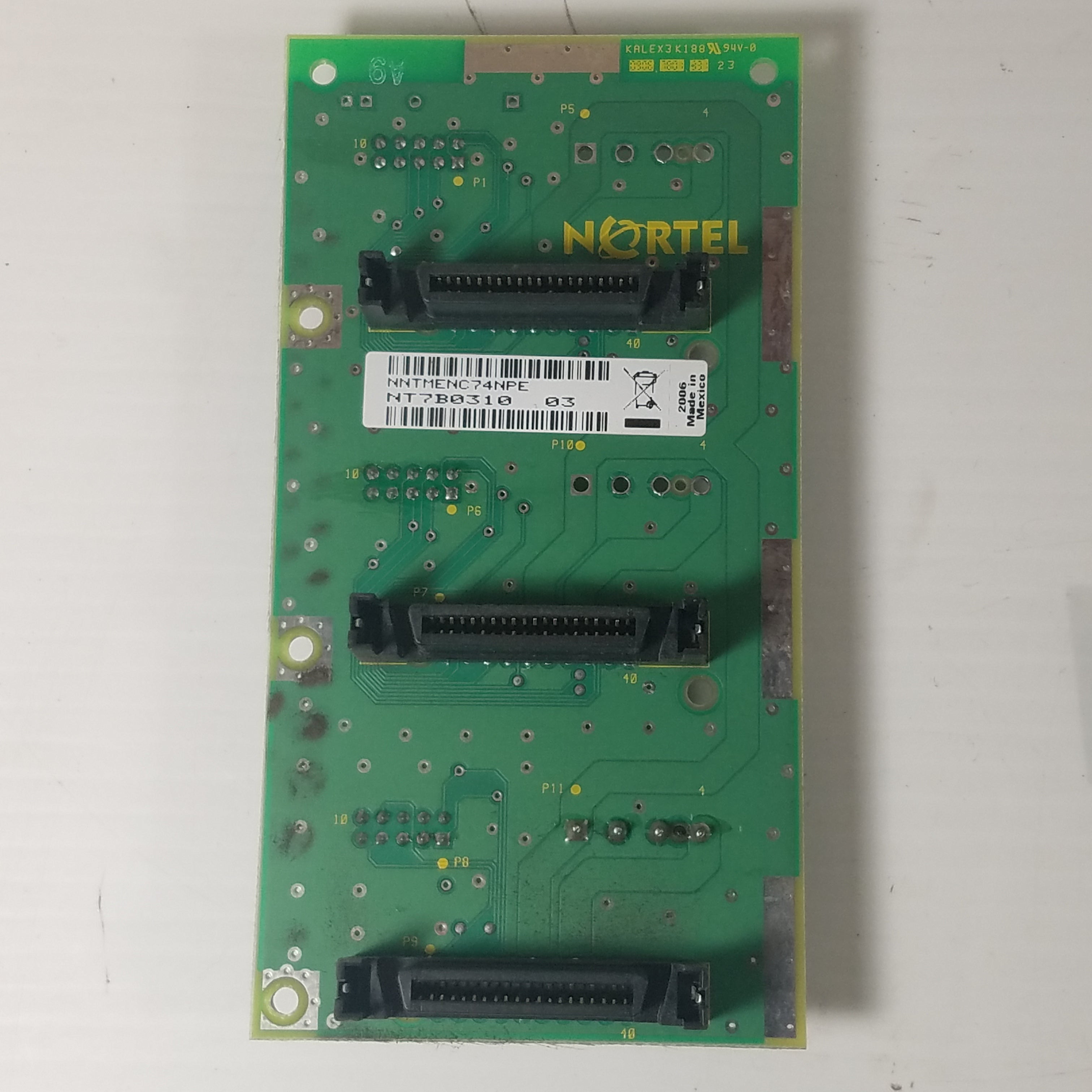 Nortel Networks NT7B0310 Three Connector Backplane