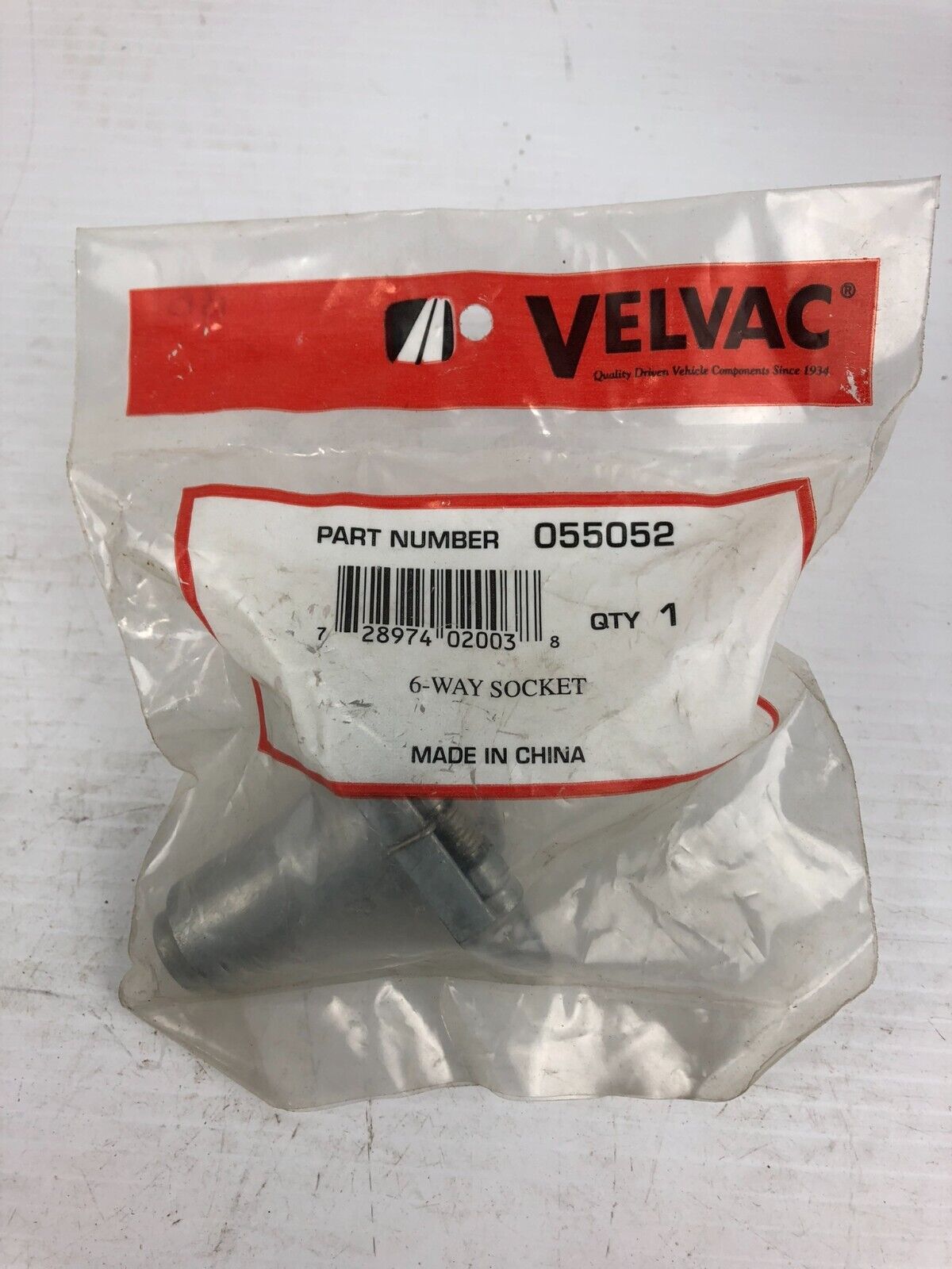 Velvac 055052 6 Way Trailer Connector Socket