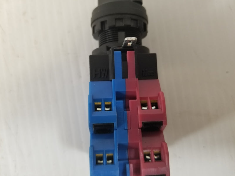 IDEC 2-Position Selector Switch with Contact Blocks HW-F10 HW-F01