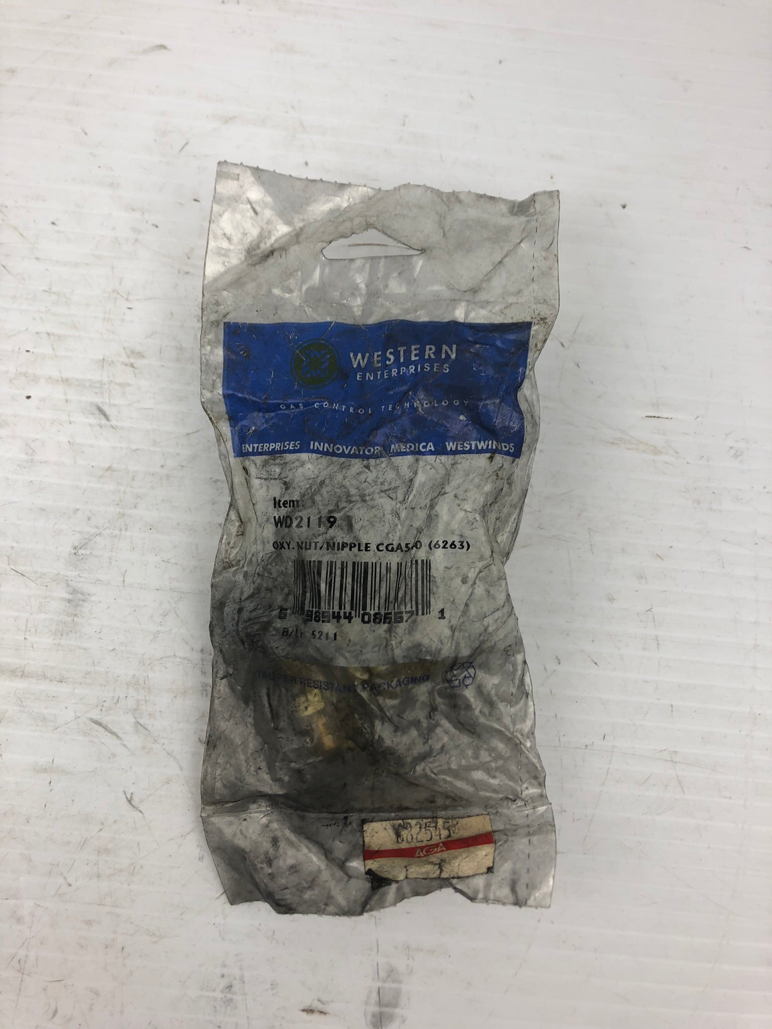 Western Enterprises WD2119 OXY Nut Nipple CGA540