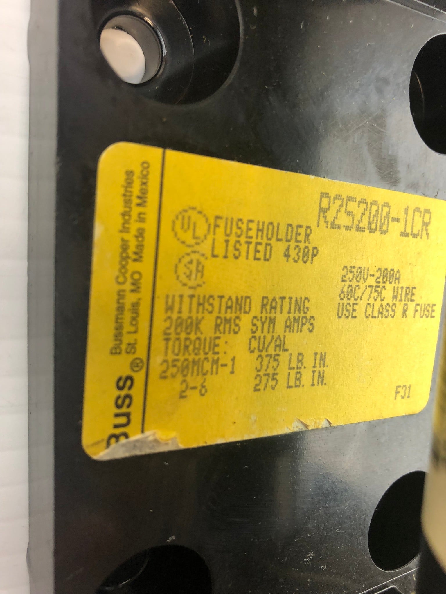 Fusetron Bussmann FRN-R-150 Dual Element Time Delay Fuse with Holder R25200-1CR