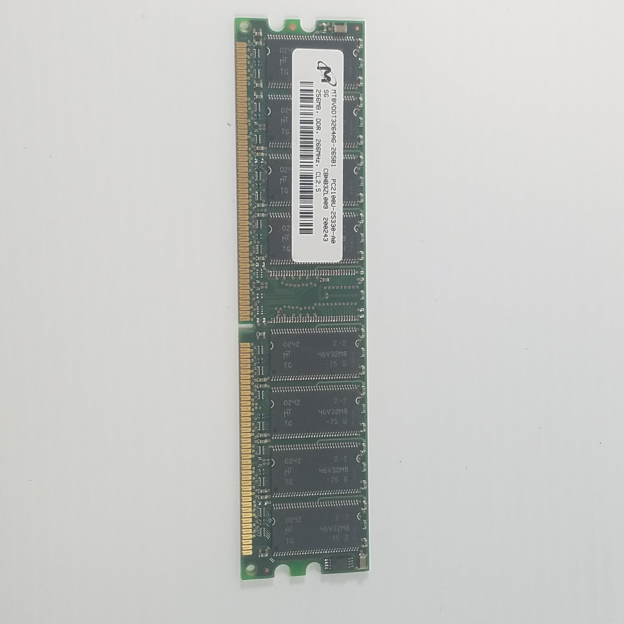 Micron 256MB PC2100 Desktop RAM MT8VDDT3264AG-265B1