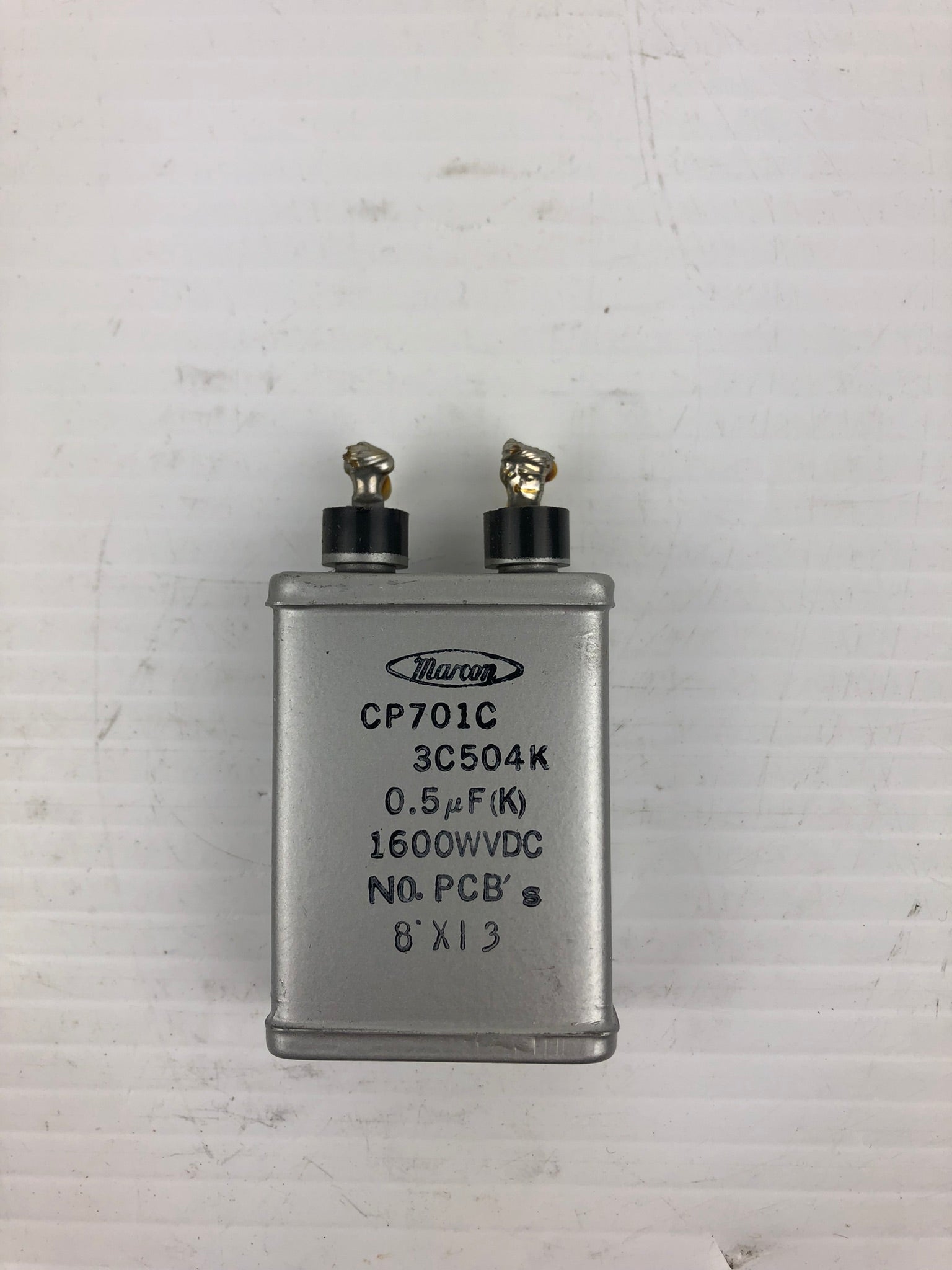 Marcon CP701C3C504K Capacitor 0.5 1600 WVDC 8 x 13