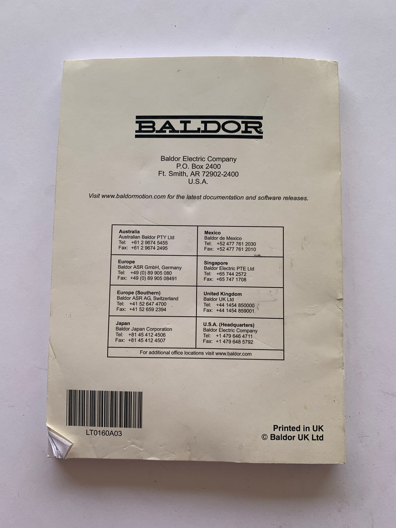 Baldor MN1902 LT0160A03 FlexDrive II Installation Manual