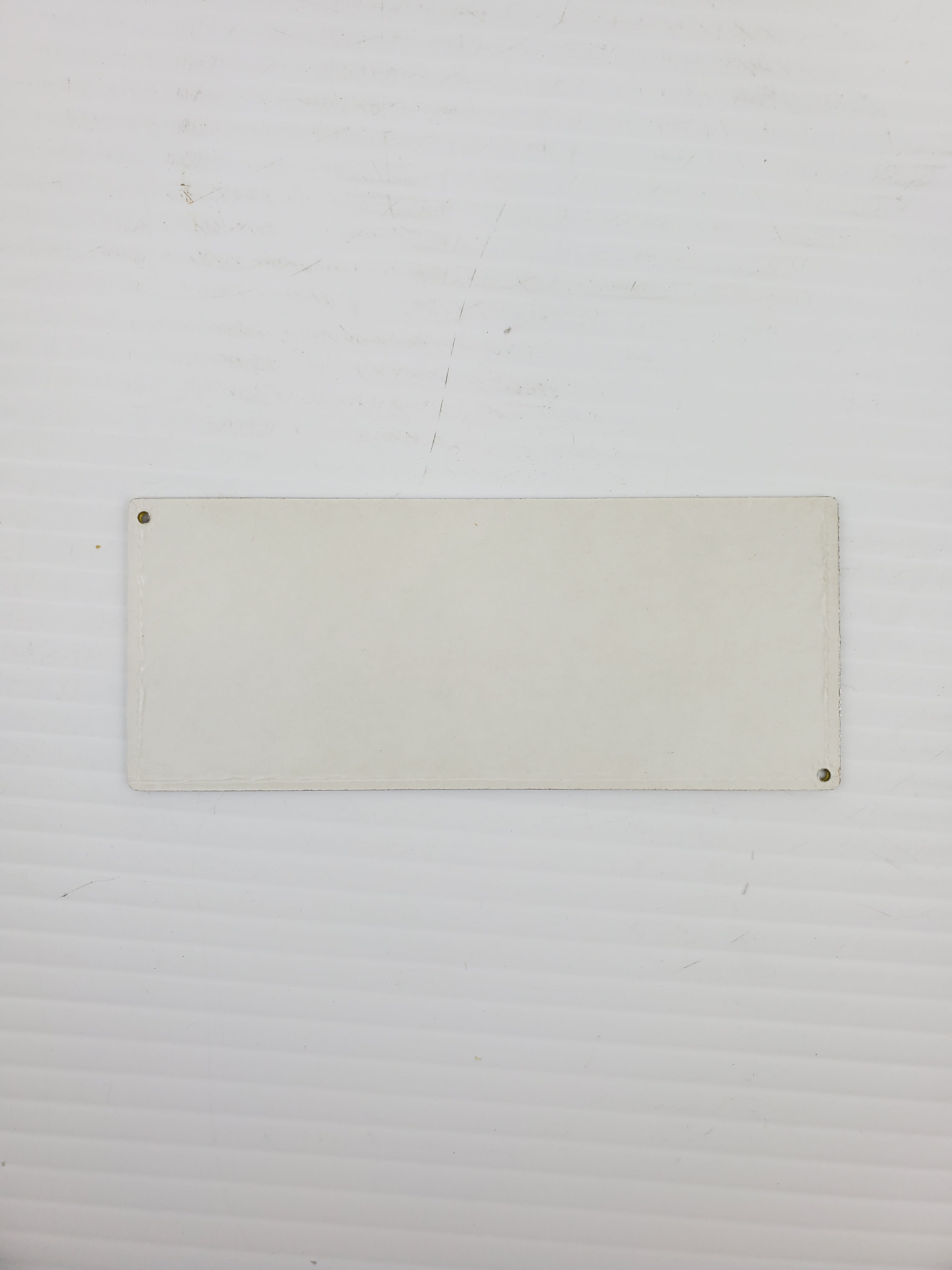 Caution Yellow Metal Adhesive Sign 5"L x 2"W (Lot of 15)