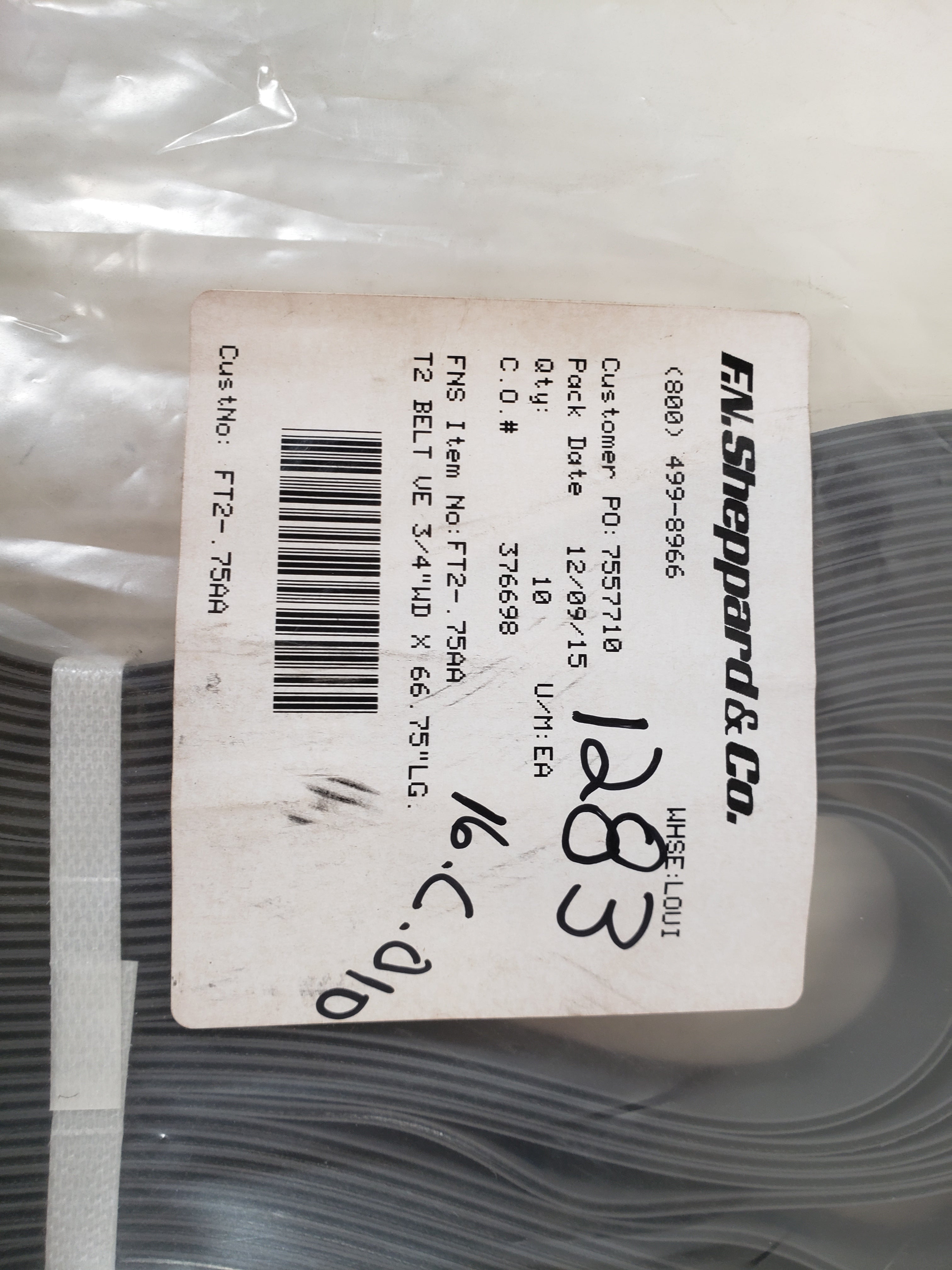 F.N.Sheppard & Co Belt FT2-.75AA Package of 10