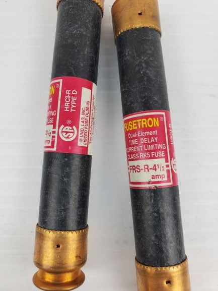 Fusetron FRS-R-4 1/2 Time Delay Fuse (Lot of 2)