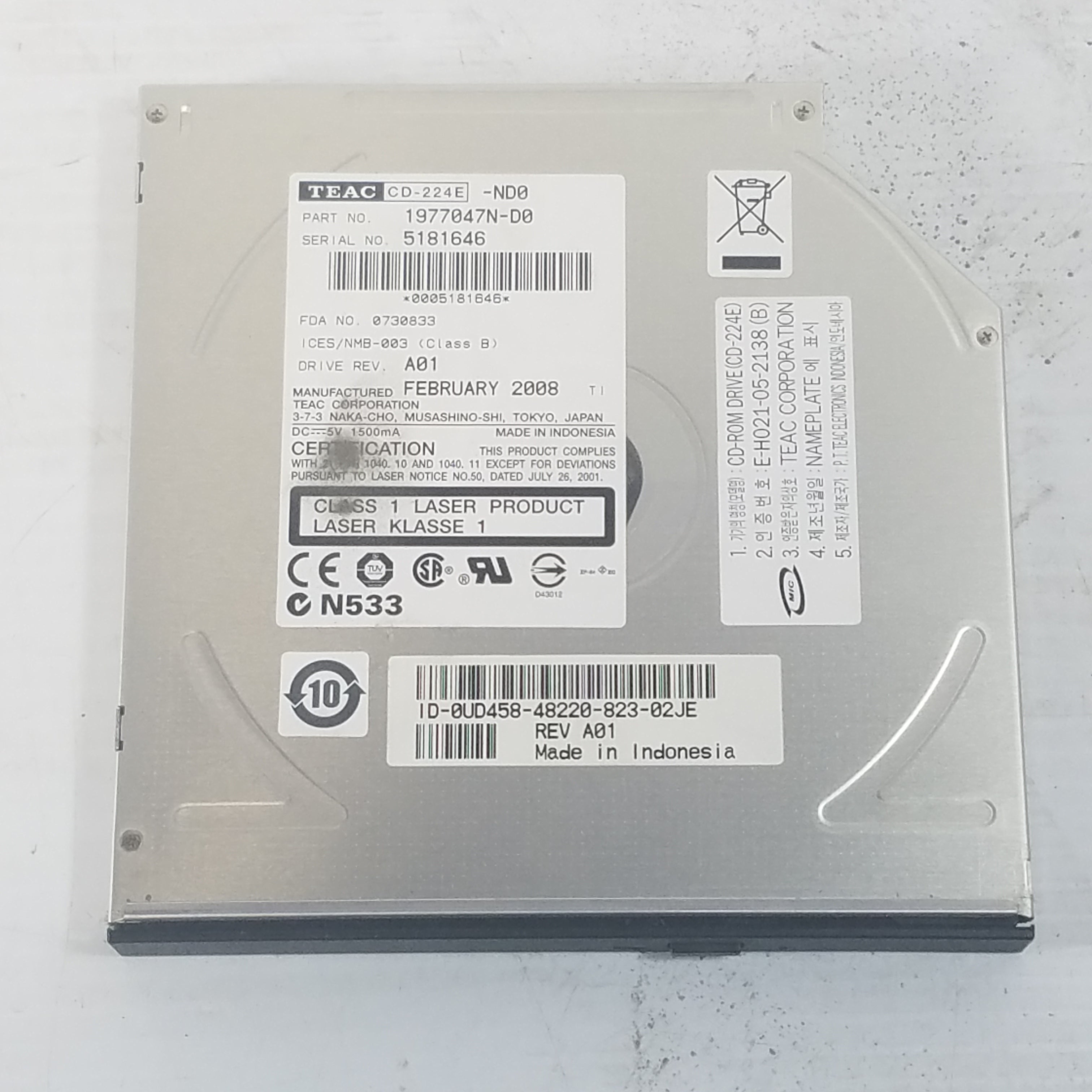 TEAC Slim Internal CD-ROM CD-224E