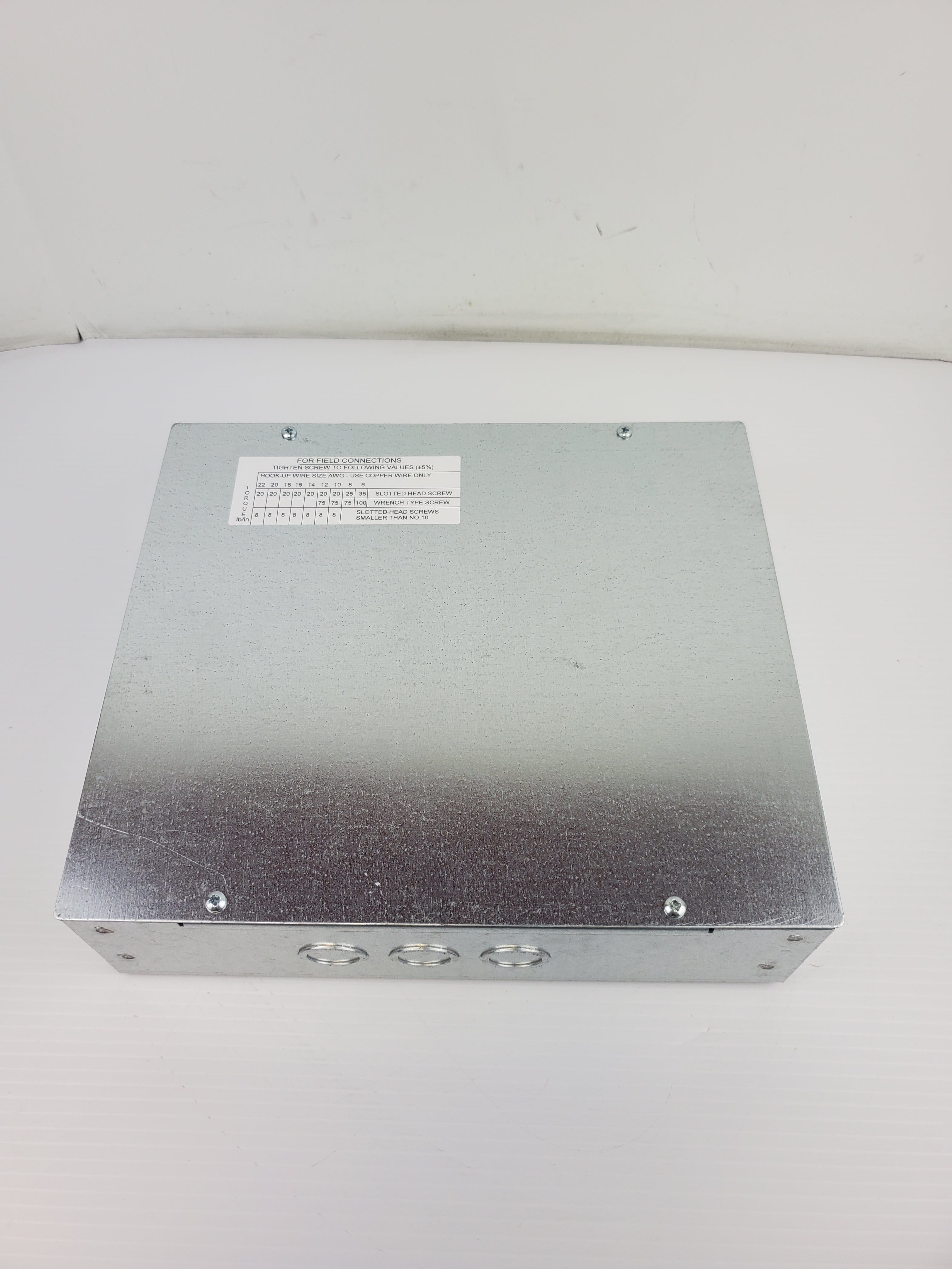 Electrical Junction Box 12" x 10.5" x 3.5" 138907 Rev 2 P00570104 Metal Storage