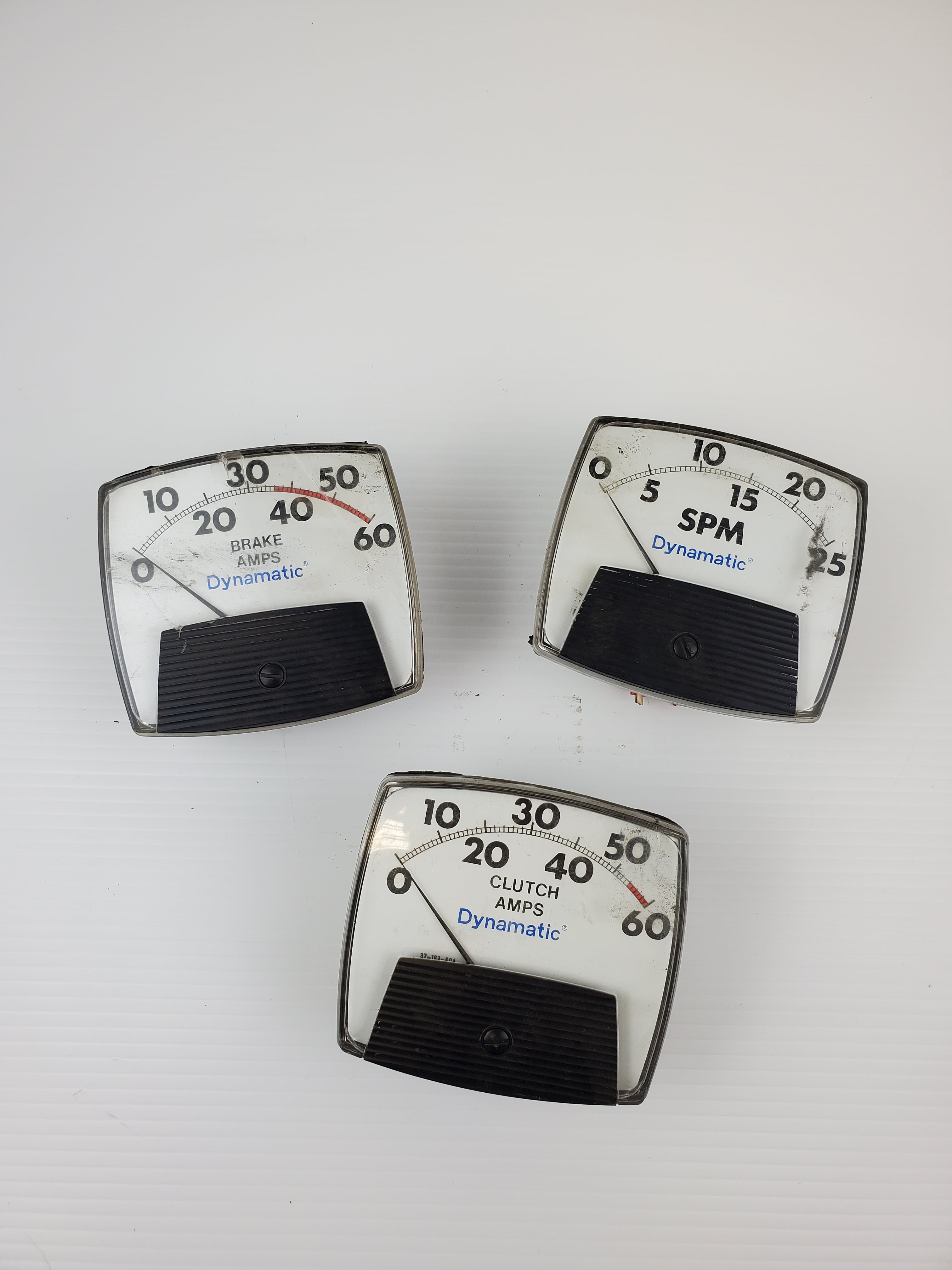 Eaton Dynamatic Panel Meter Gauge, Break Amps, Clutch Amp, & SPM (Lot of 3)