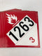 LabelMaster 1263 Combustible 3 Red 11" x 11" Sticker Lot of 22