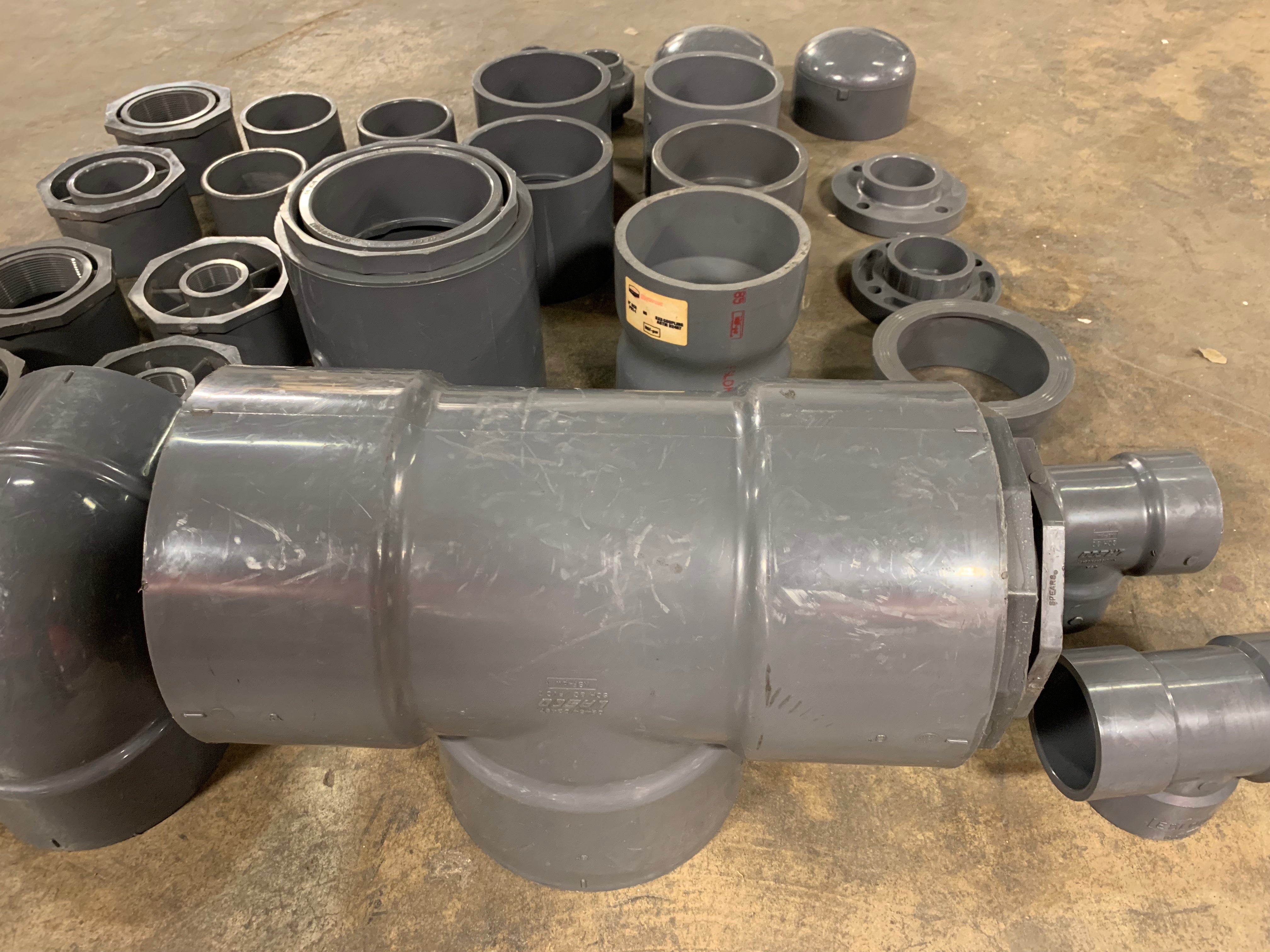 Lot of PVC Plumbing Spears Lasco Eslon Elbows Couplings "T"