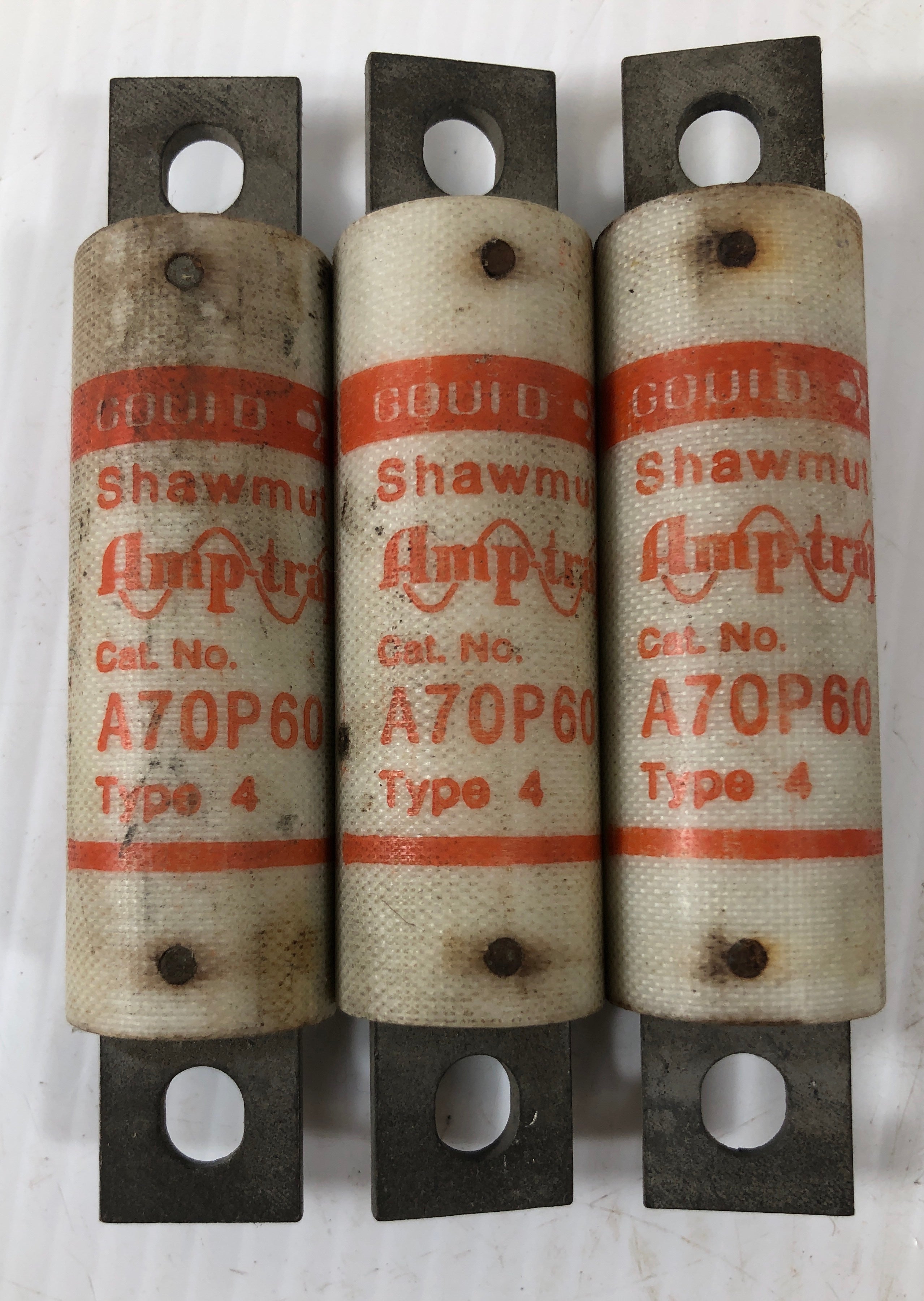 Gould Shawmut A70P60 Fuse 60A 700V Type 4 - Lot of 3