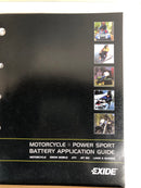 Exide Battery Application Guide Data Book Motorcycle Power Sport Catalogs