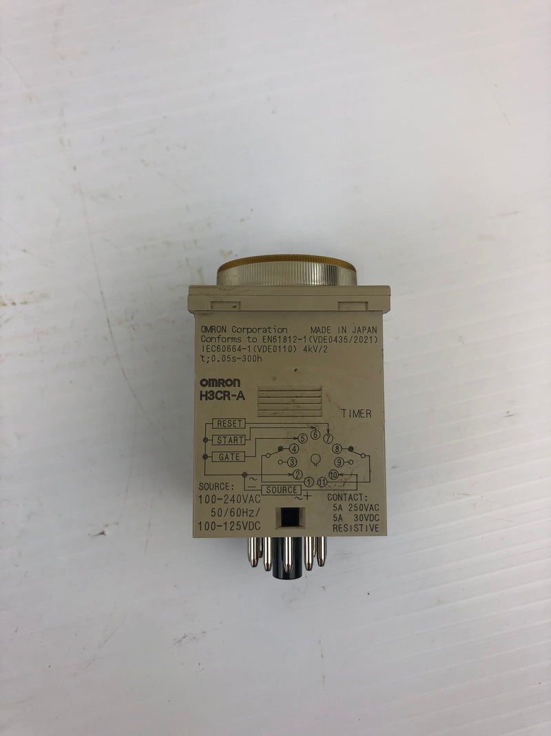 OMRON H3CR-A Timer Switch Type 100 tp 240 VAC 50/60Hz 0-12 SEC