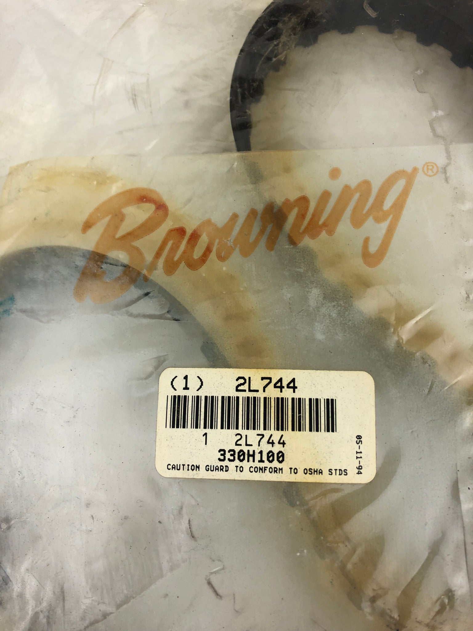 Browning 330H100 Belt Caution Guard Gearbelt 2L744