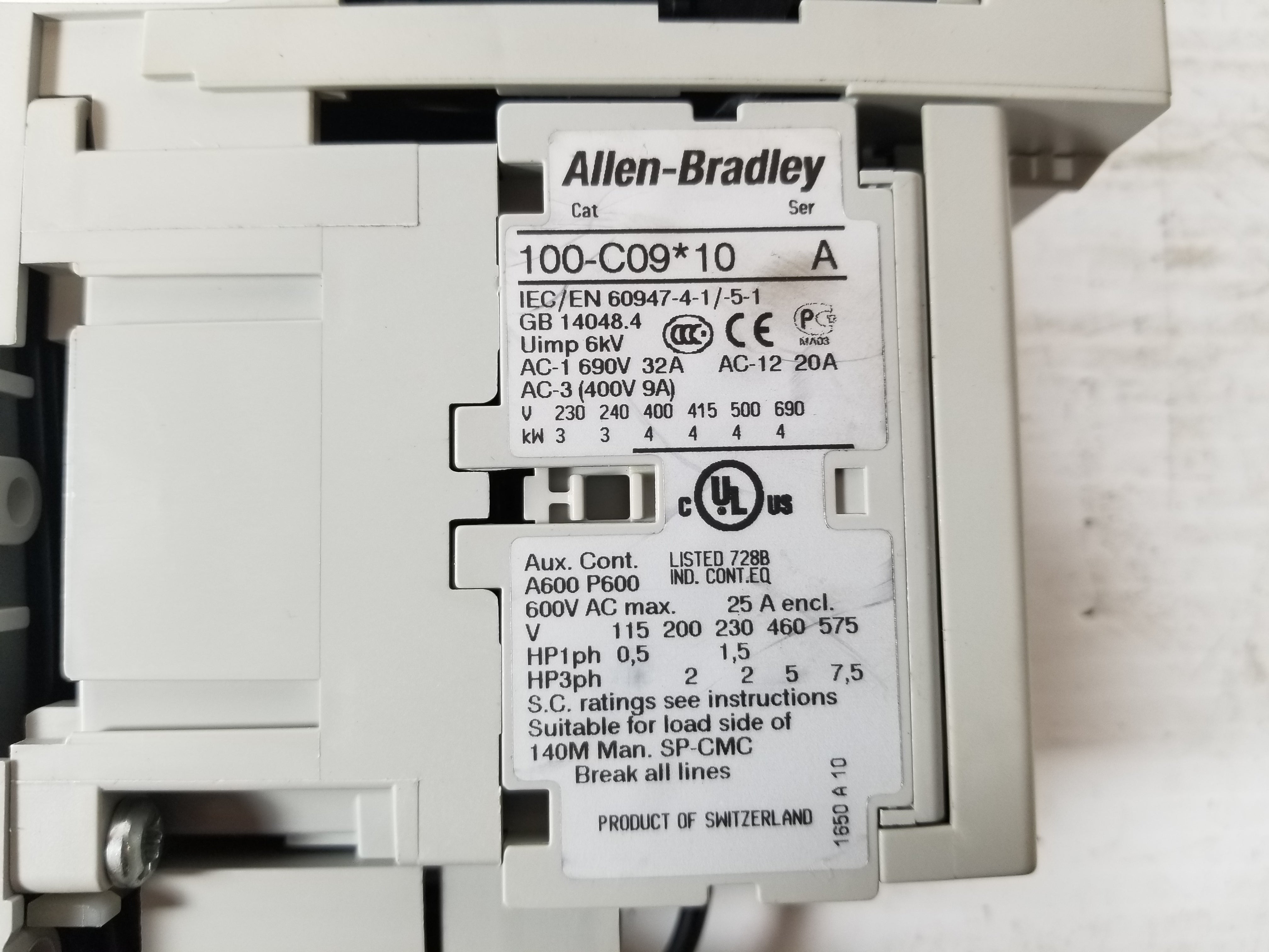 Allen-Bradley 190S-AND2-DB40C-KN-R Compact Combination Starter