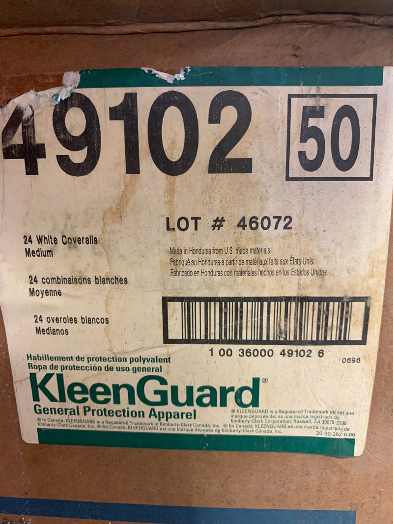 Kleen Guard Coveralls White Medium Box of 24 49102
