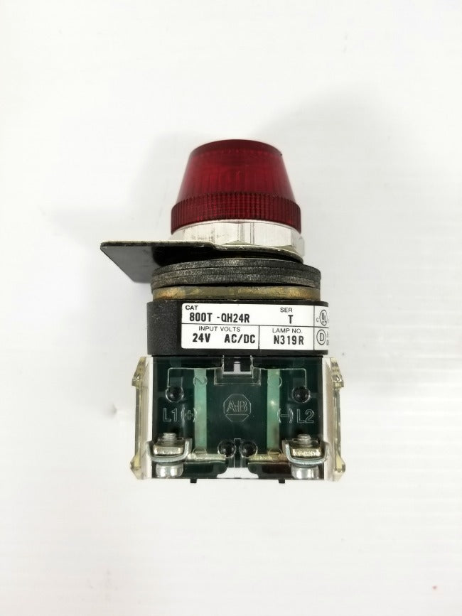 Allen-Bradley 800T-QH24R Series T Red Lens Pilot Light 24V AC/DC