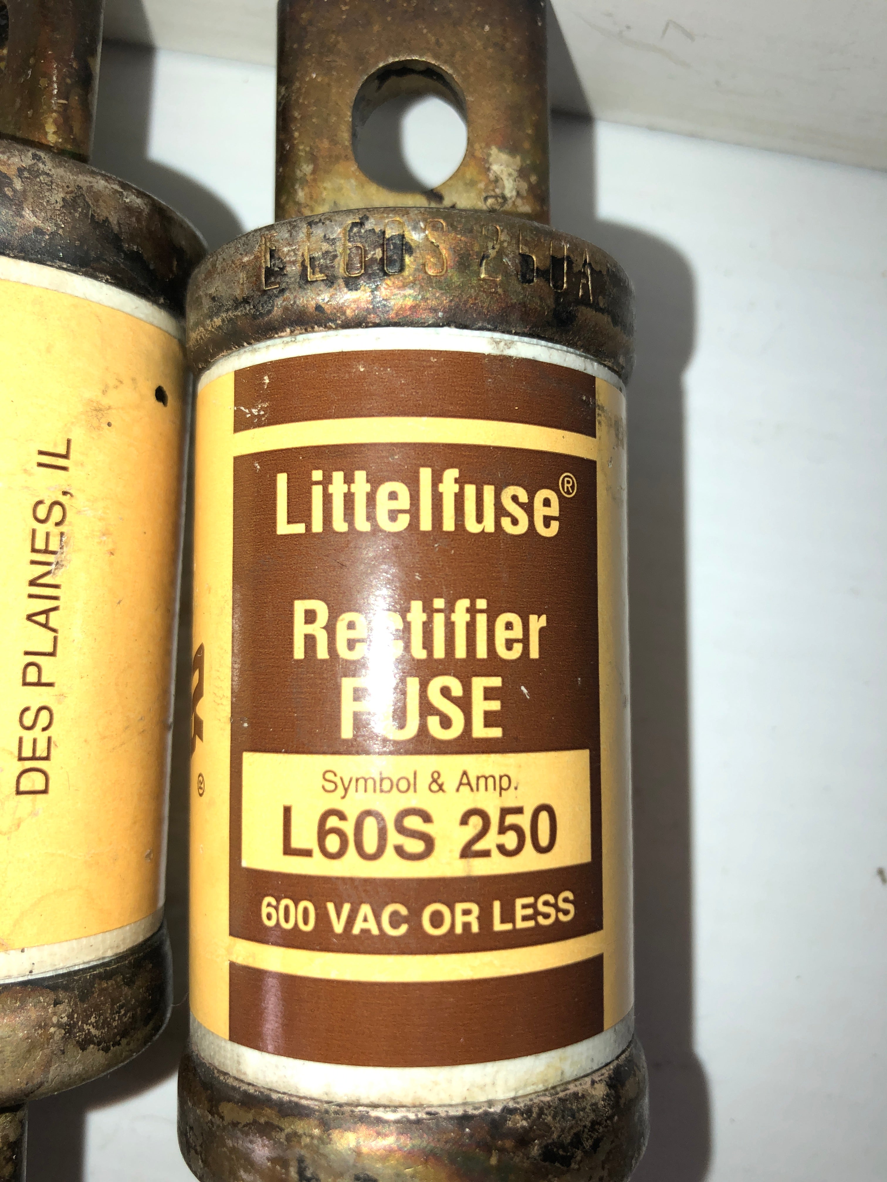 Littelfuse L60S 250 Rectifier Fuse - Lot of 3