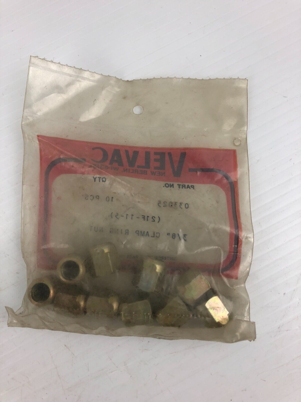 Velvac 033025 3/8" Clamp Ring Nuts - Bag of 10