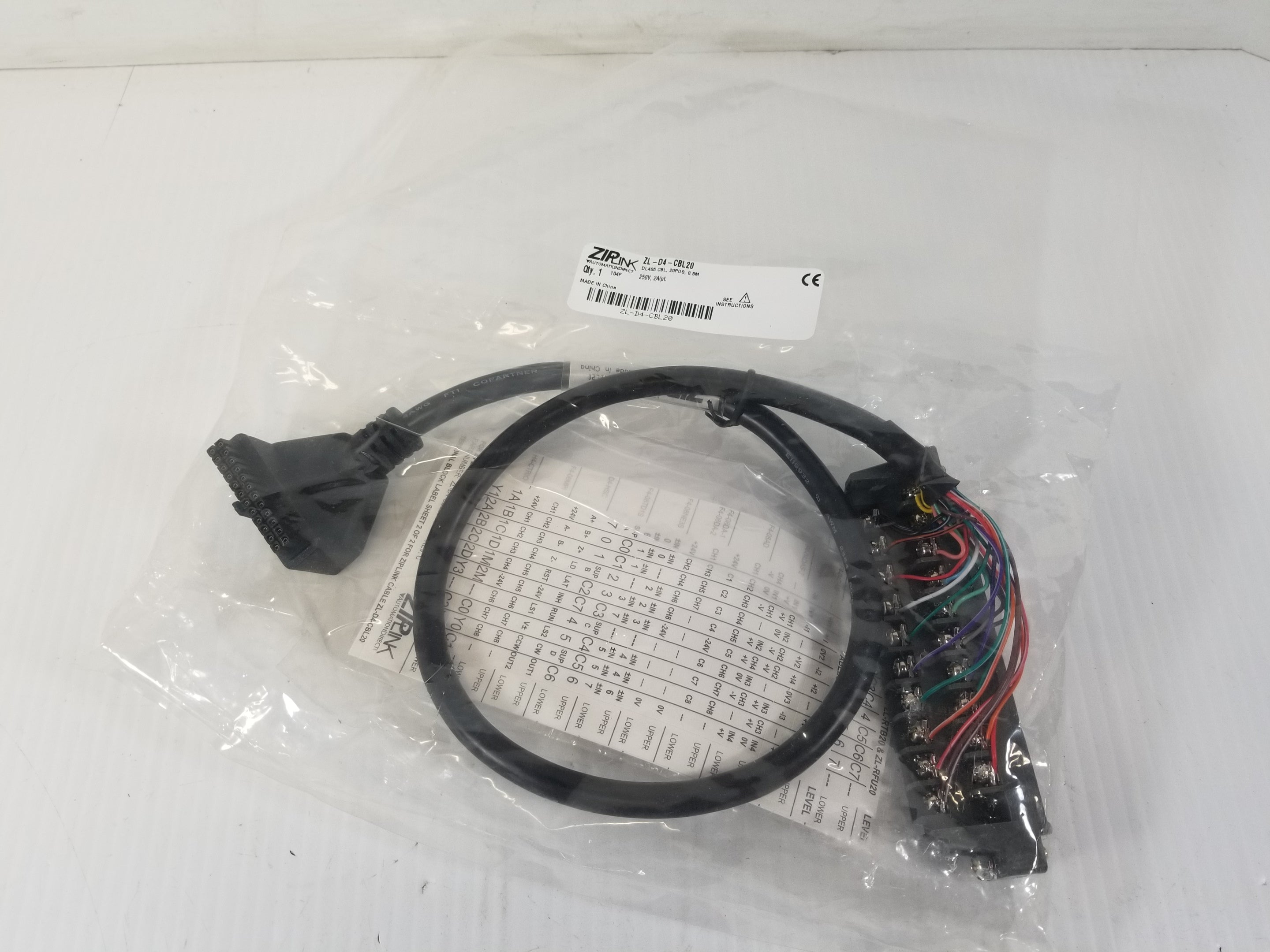 Automation Direct ZL-D4-CBL20 Cable 0.5 Meters