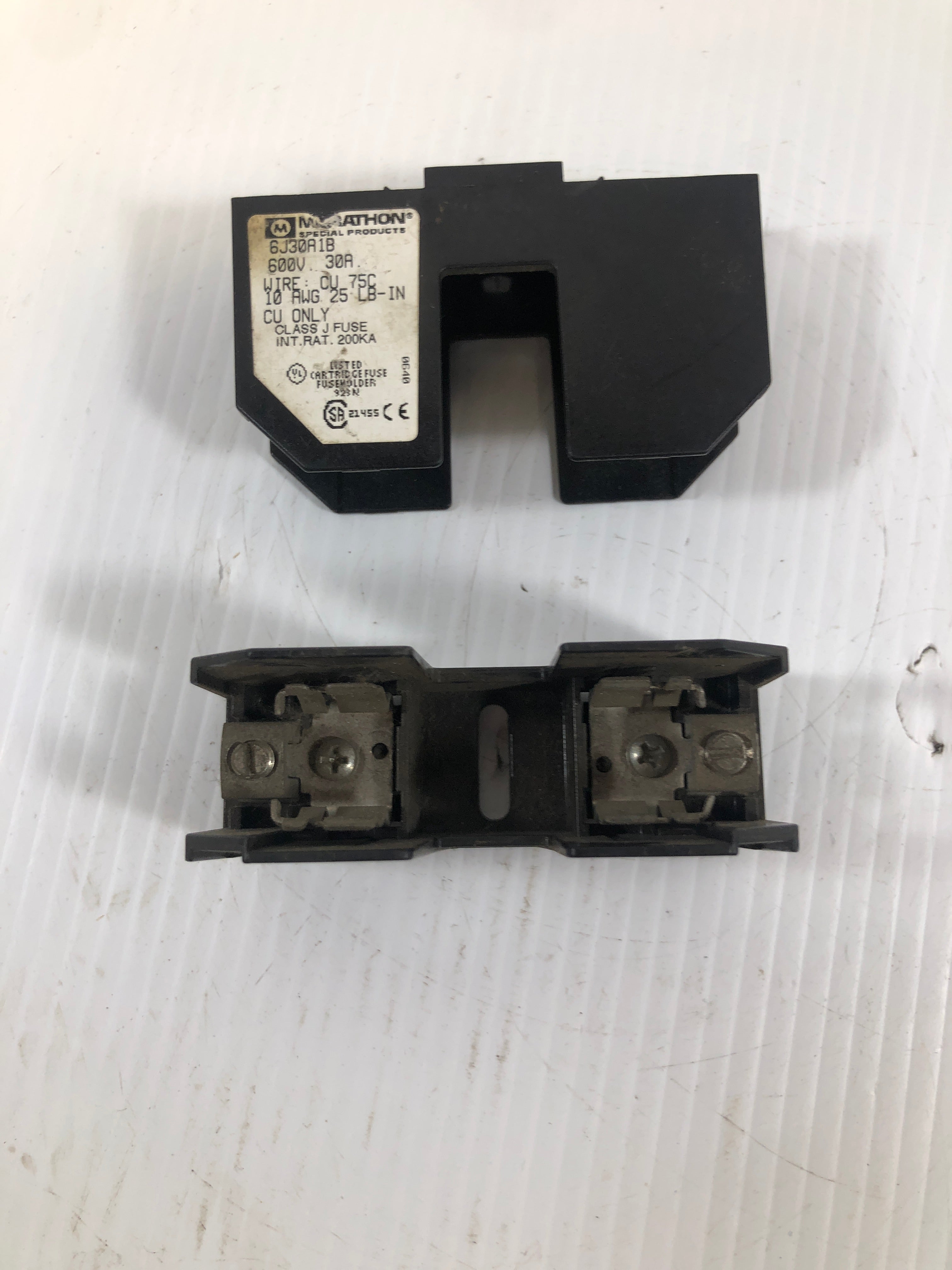 Marathon 6J30A1B Fuse Holder 600V 30A - Lot of 2