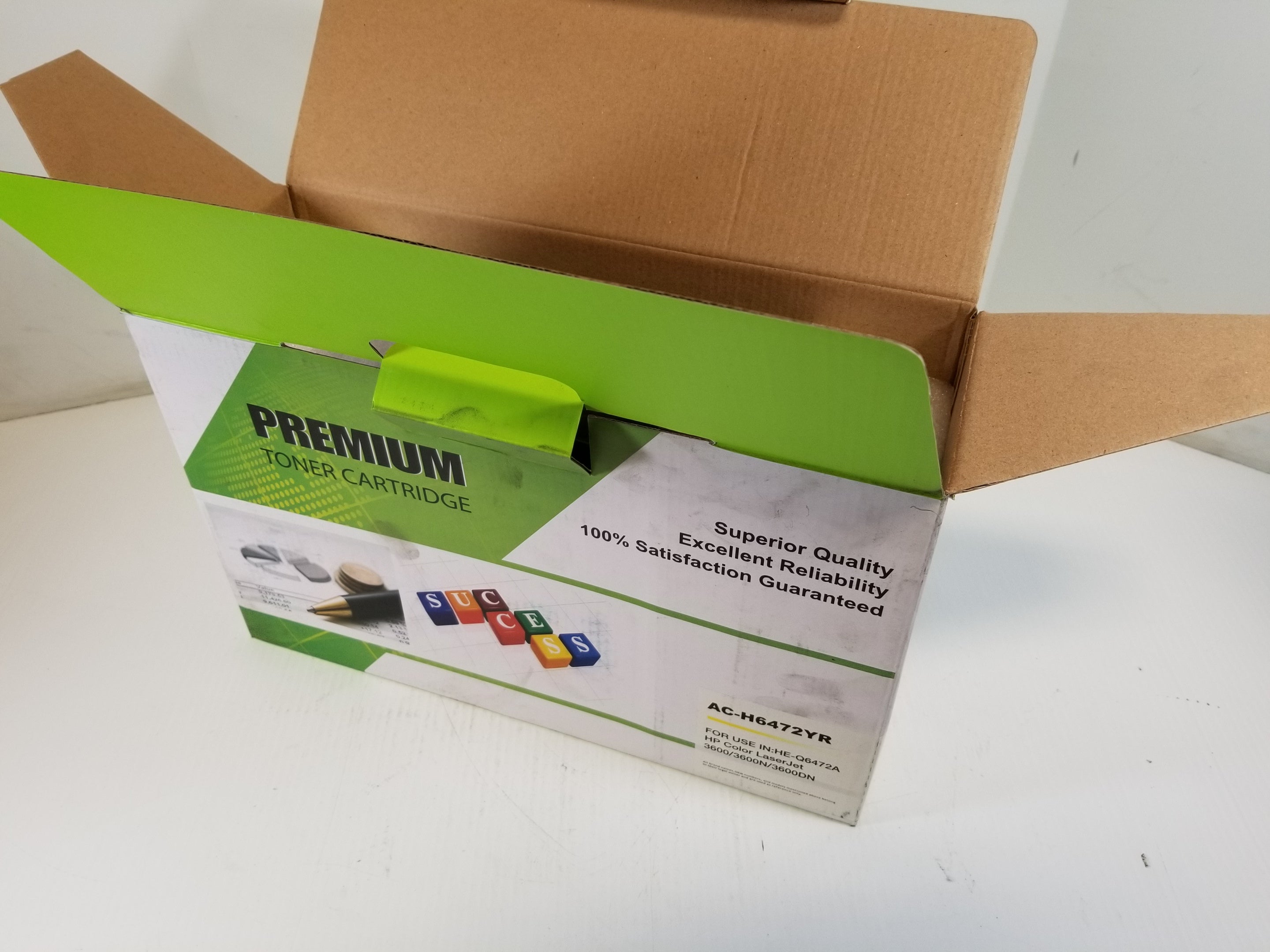 Premium AC-H6472YR Yellow Toner Cartridge HE-Q6472A