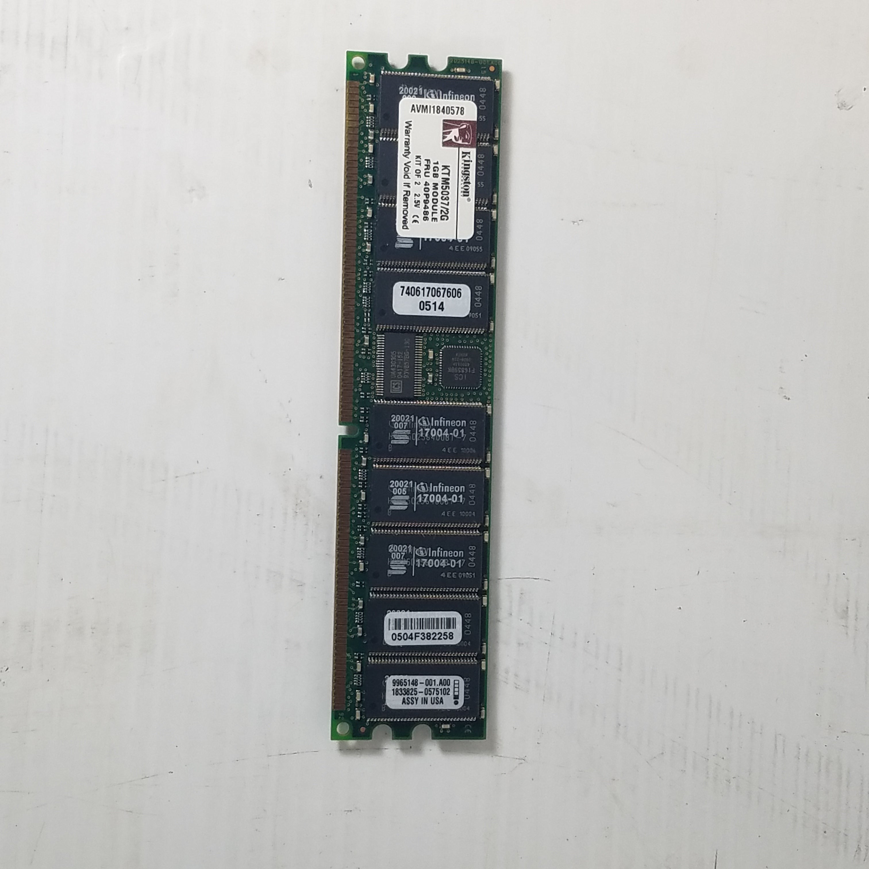 Kingston 2GB Kit KTM5037/2G (Kit of 2 - 1GB Modules)