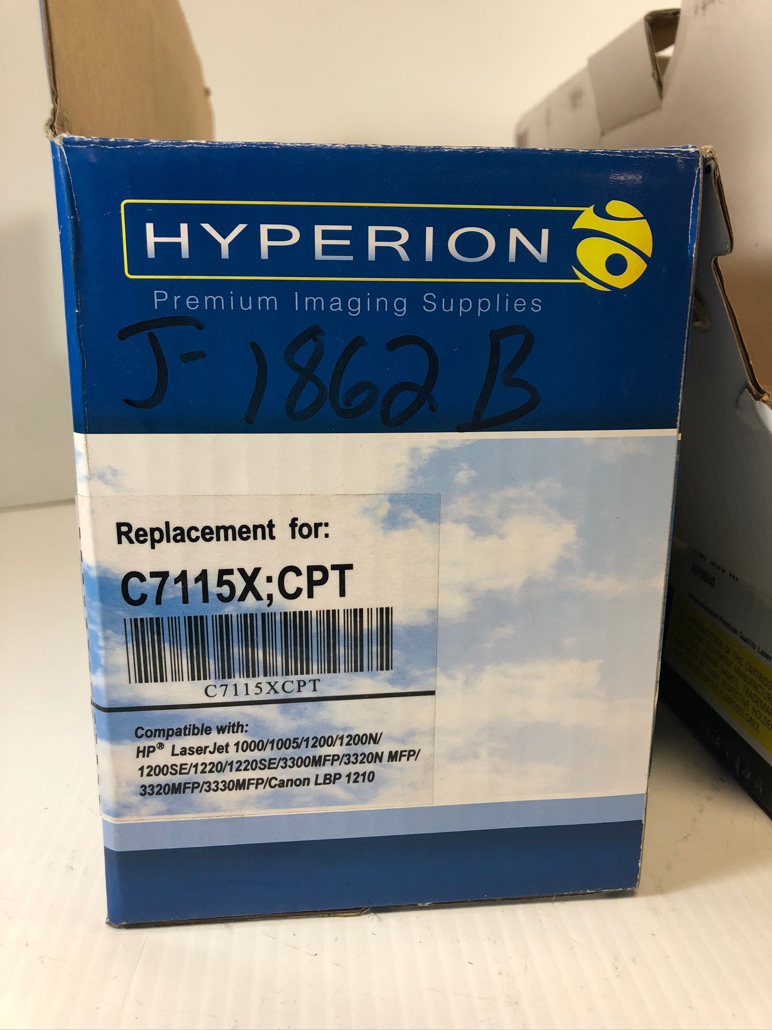 Lot of 2 Printer Ink Cartridges Hyperion C7115X;CPT and Expression R-Q6472A (HP)