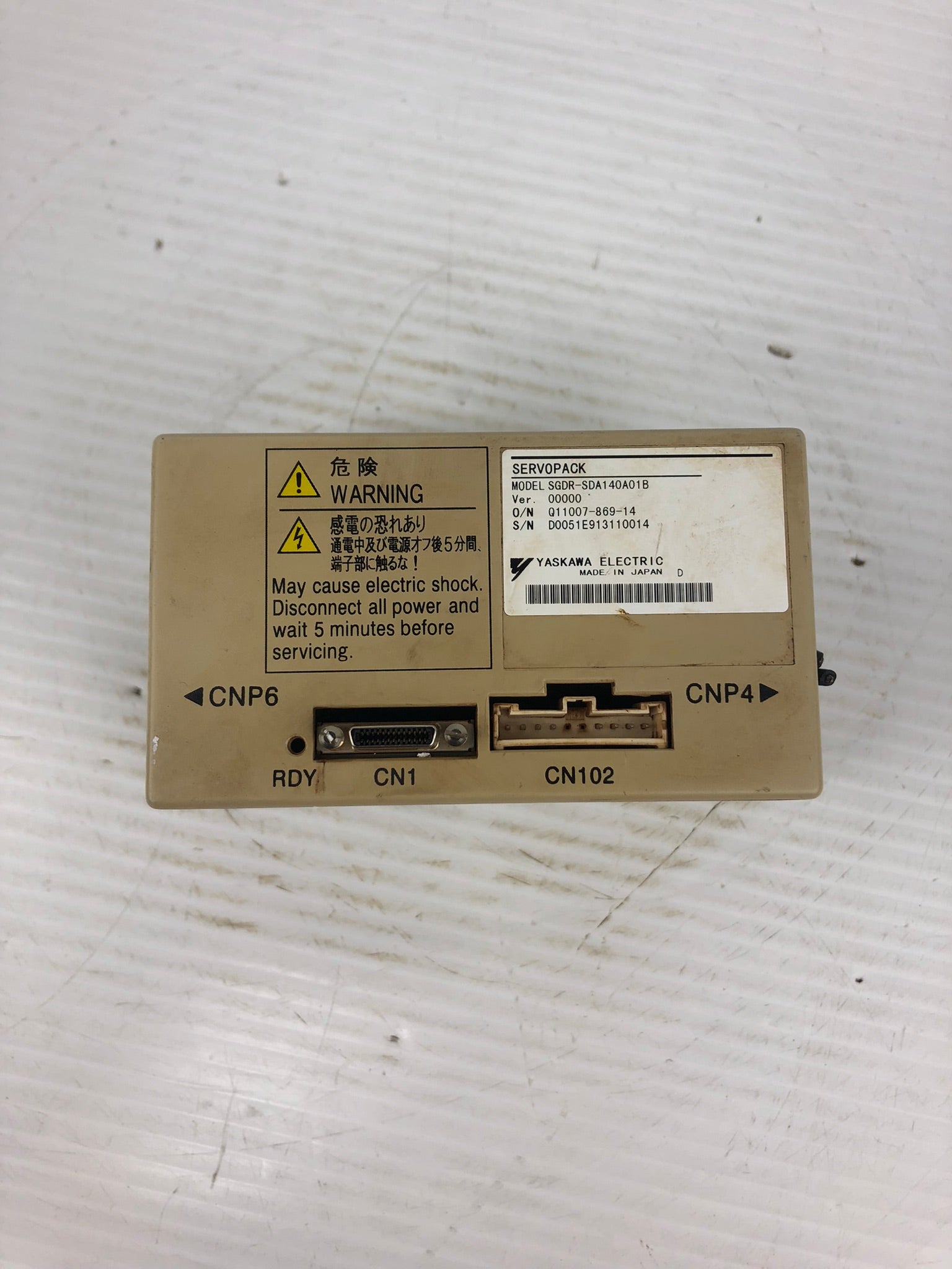 Yaskawa Electric SGDR-SDA140A01B Servopack Drive Ver. 00000