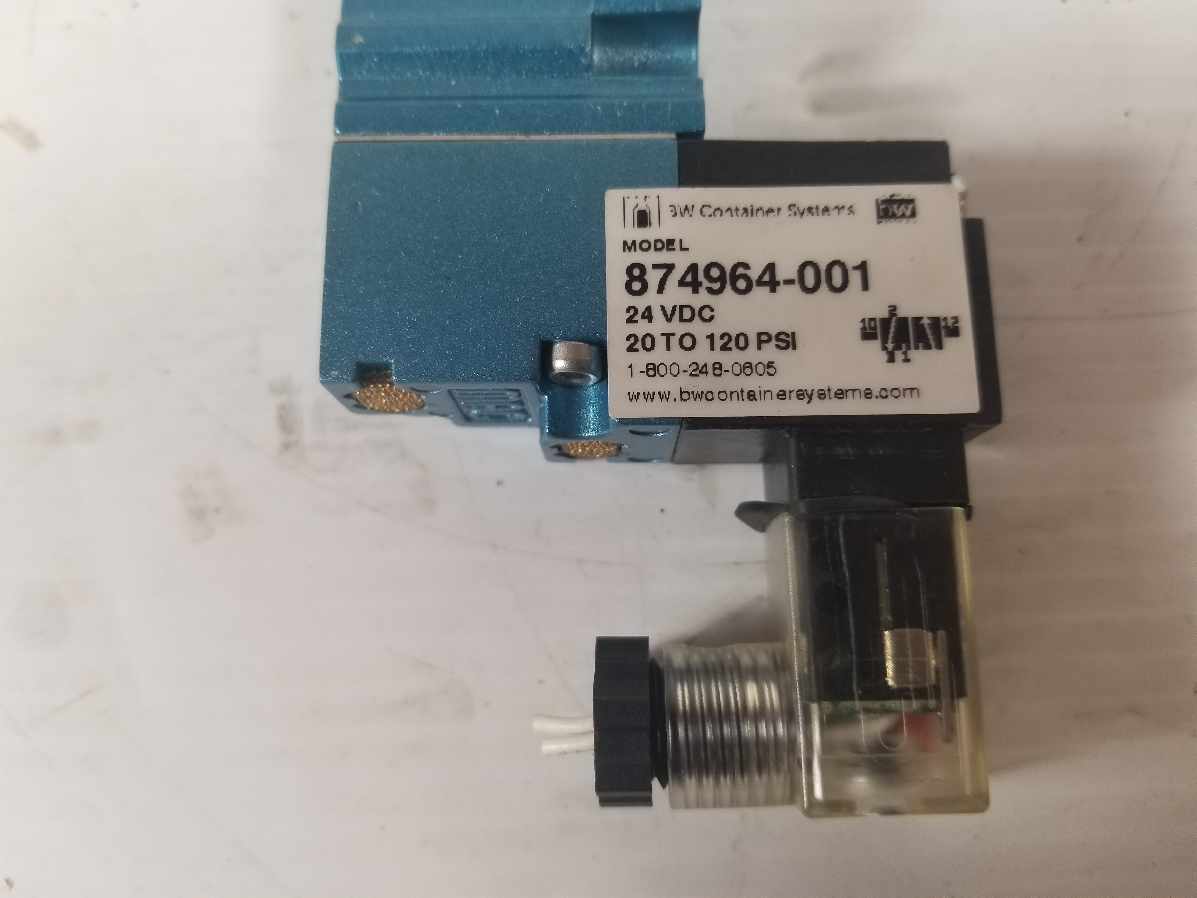 BW Container 874964-001 Pneumatic Solenoid Valve