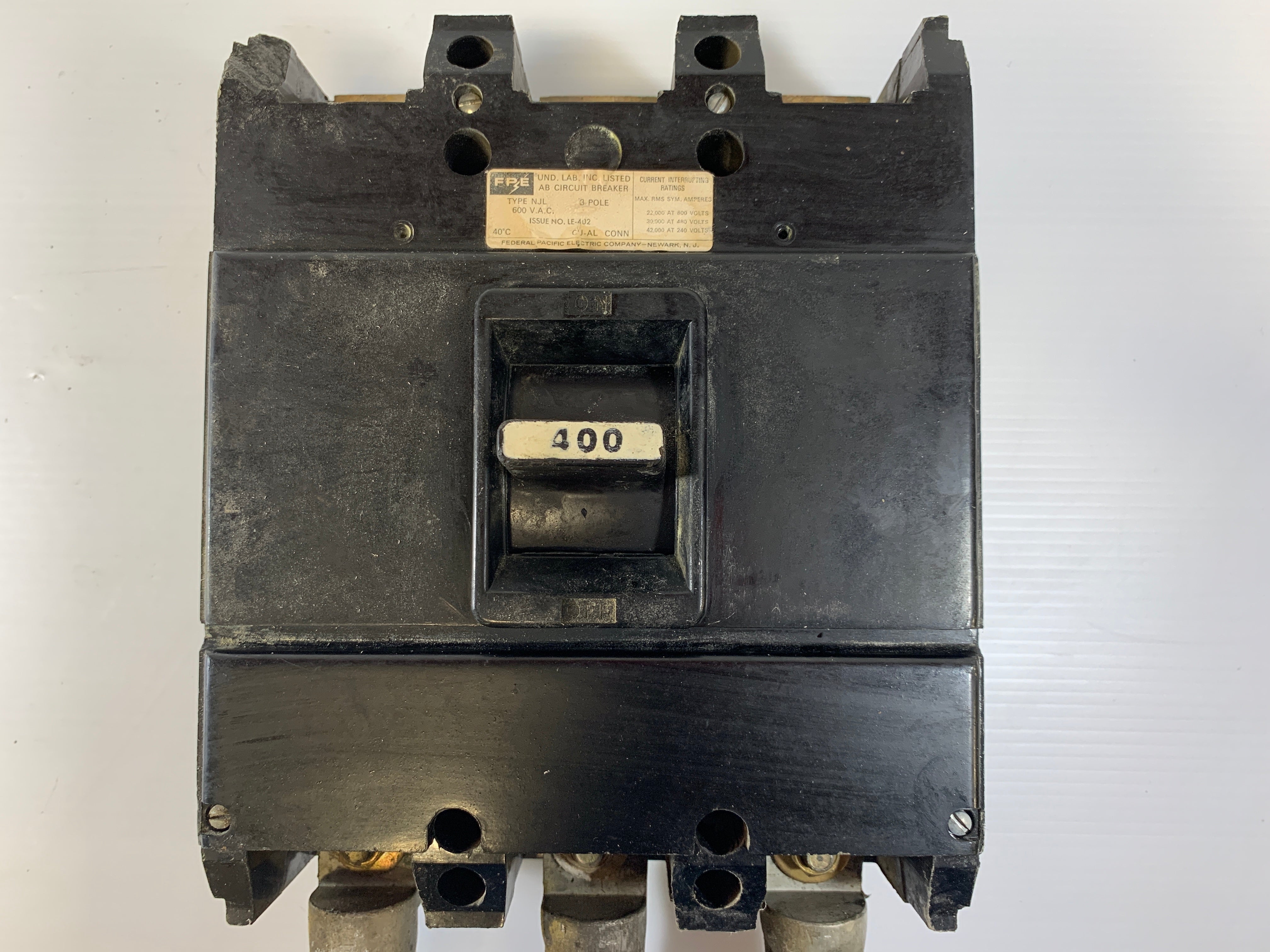 FPE 400 Amp Circuit Breaker 3 Pole 600 VAC LE-402