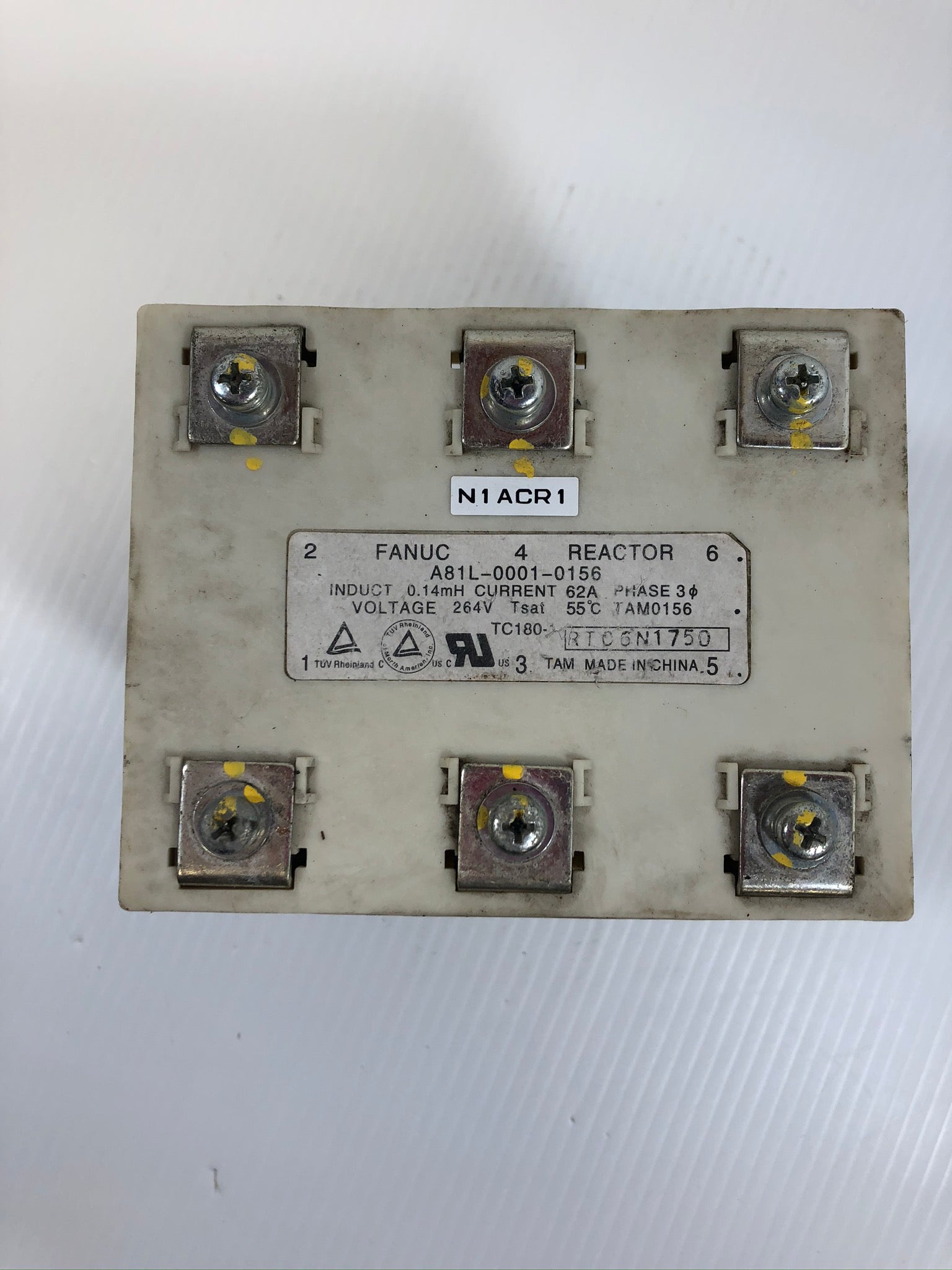 Fanuc A81L-0001-0156 Line Reactor 0.14mH 62A 3PH