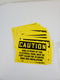 Granger 475N07 Yellow Caution Stickers (Lot of 50) 5"x7" Vinyl Safety Sticker