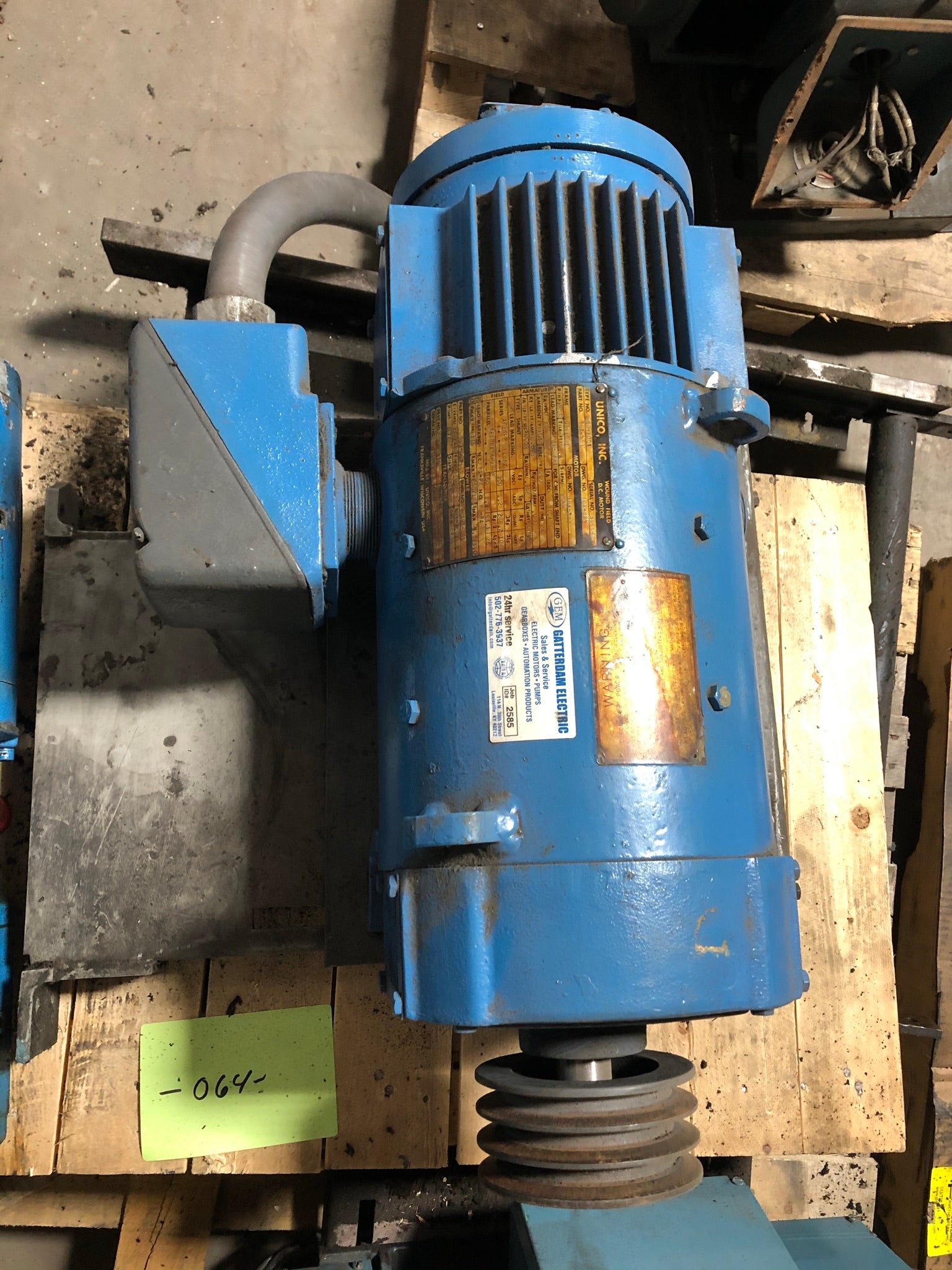 Unico Wound Field DC Motor 26HP 701-383 Blower 303-061 Transducer 700-870