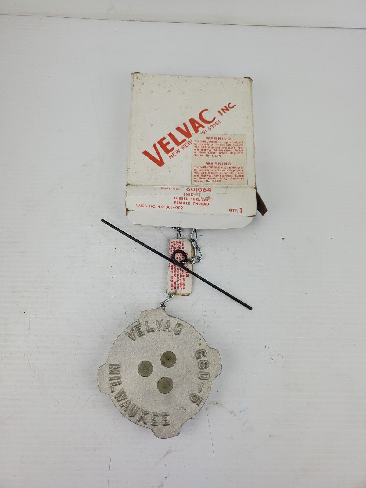 Velvac 601064 Diesel Fuel Cap Female Thread