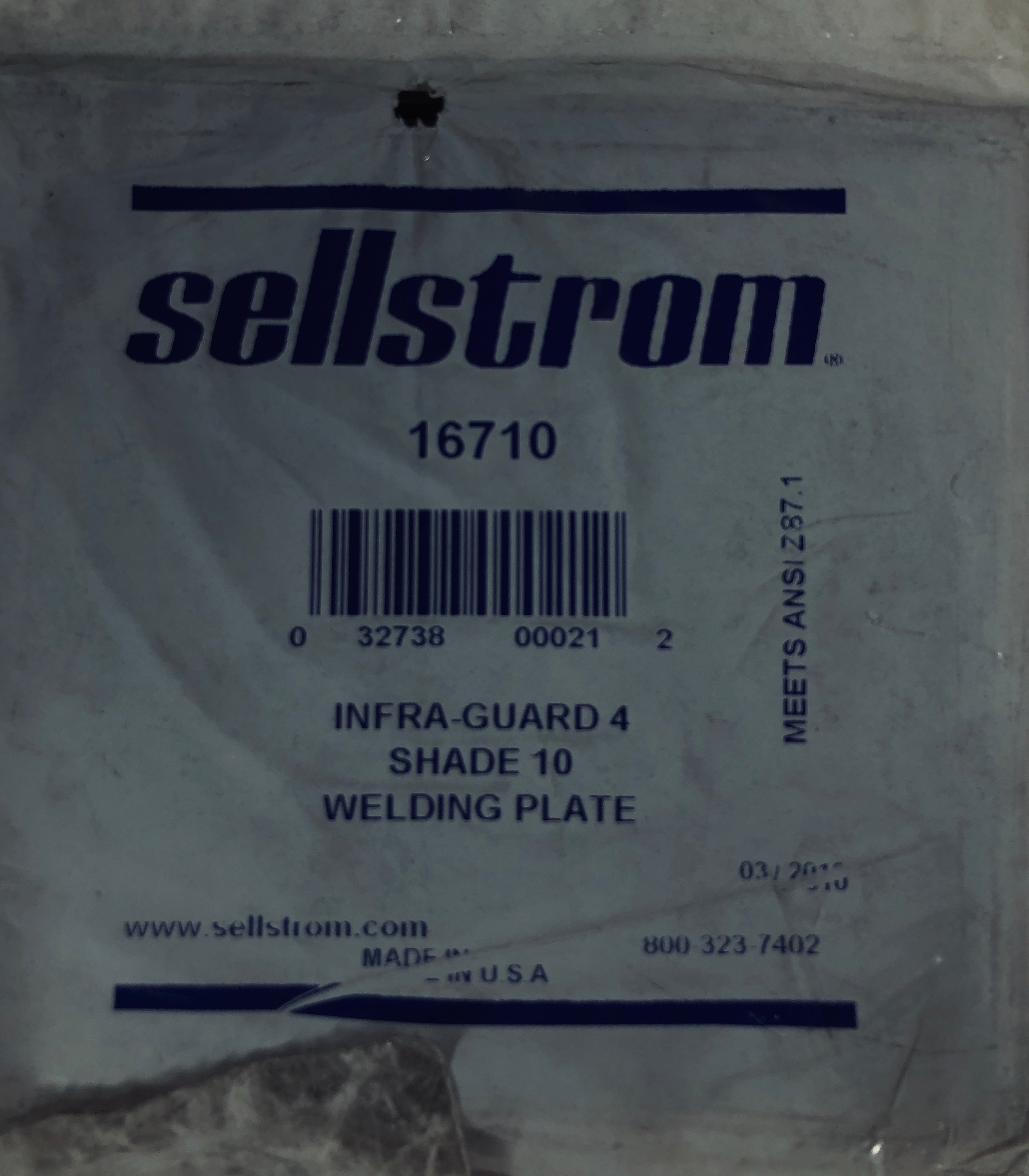 Sellstrom Infra-Guard 4 Shade 10 Welding Plate 16710 (Lot of 3)