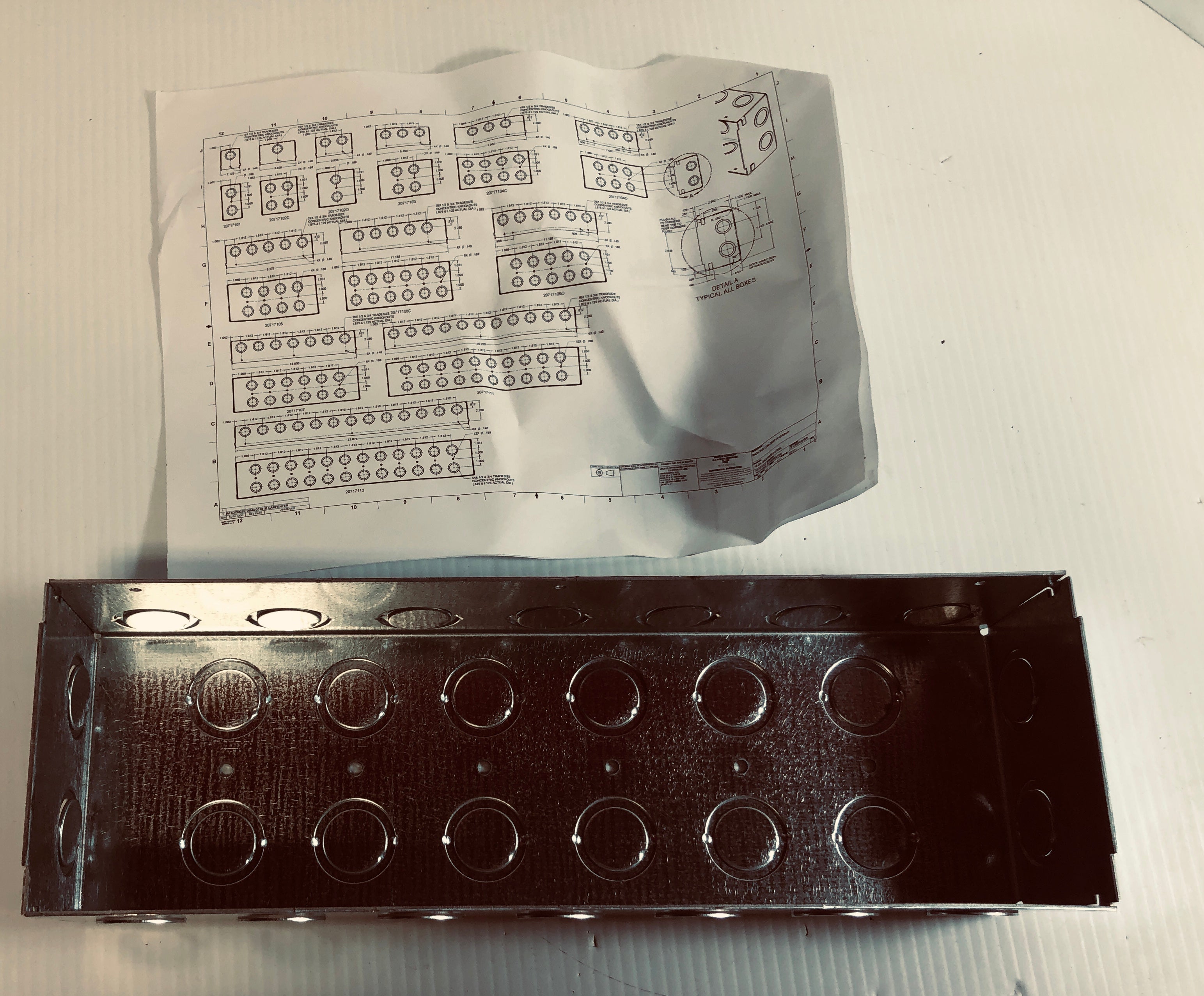 Steel Junction Box 13" x 4"