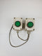 Industrial Push Button Switch Green "Unclamp" Pushbutton - 2 Buttons on Mount