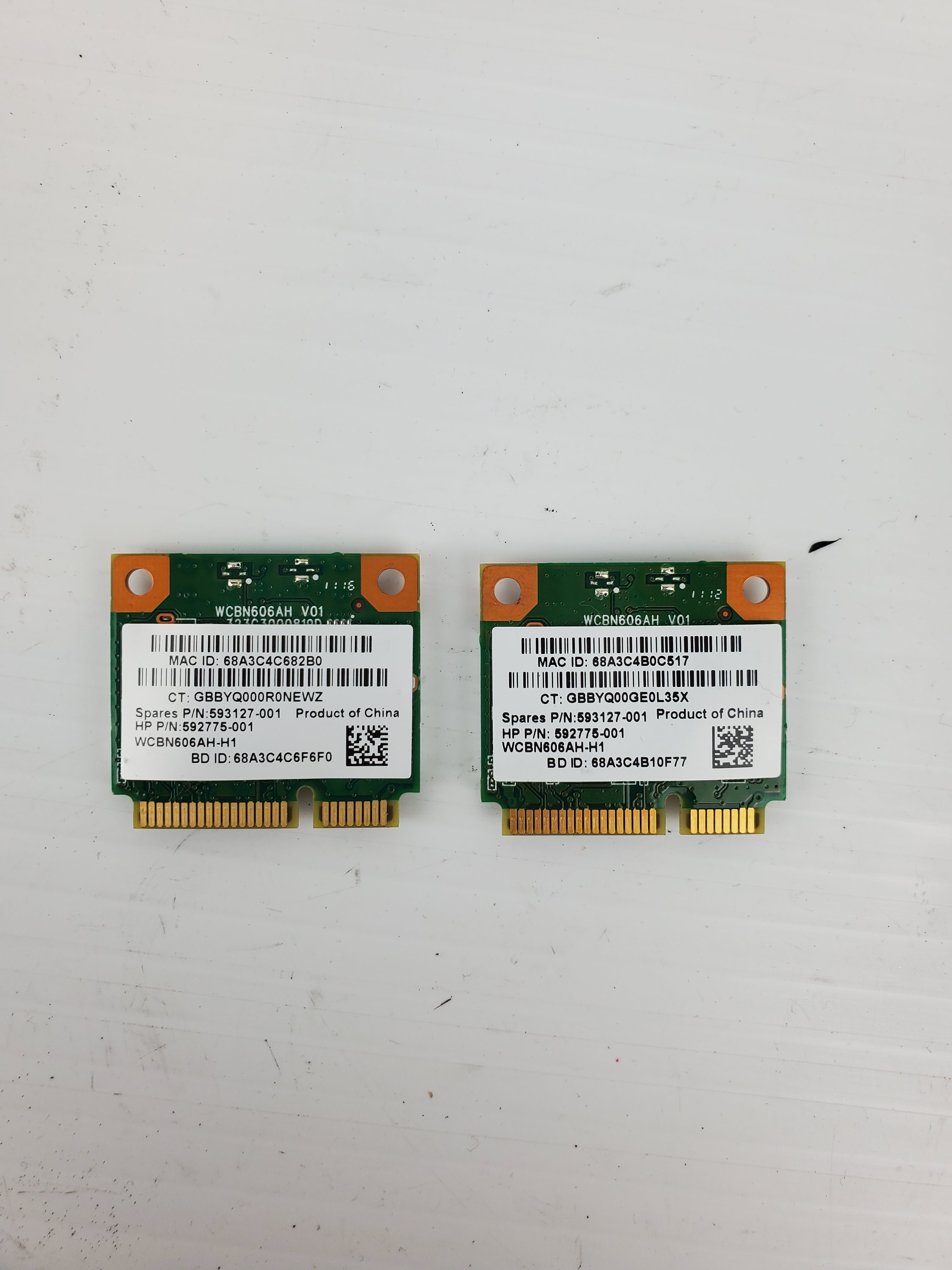 HP 592775-001 Wi-Fi Wireless Card (Lot of 2)