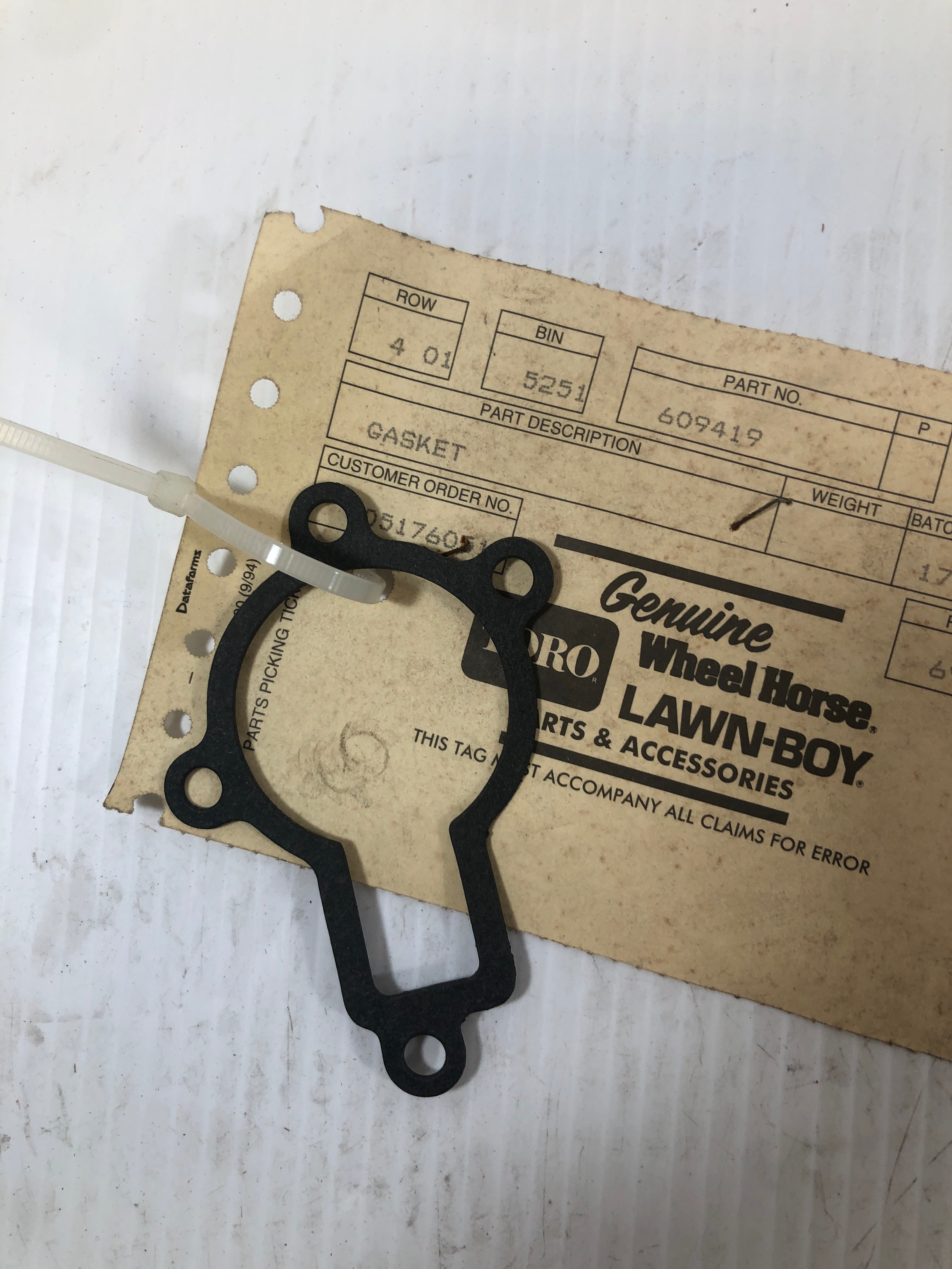 Toro Wheel Horse Lawn-Boy Gasket 609419