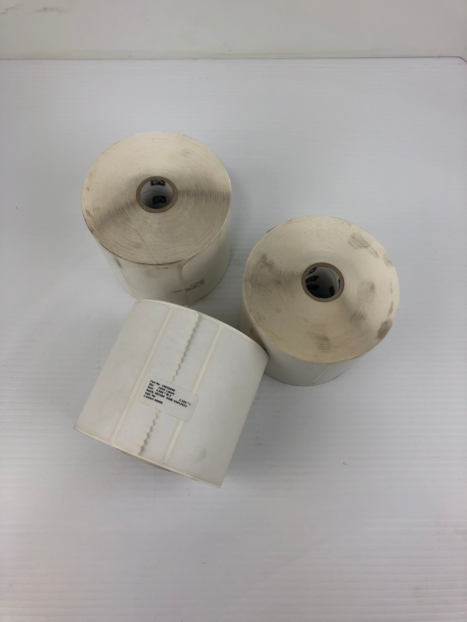 Zebra 10010048 Direct Thermal White Labels 4.000W x 2.500L 3 Rolls of 1000 Each