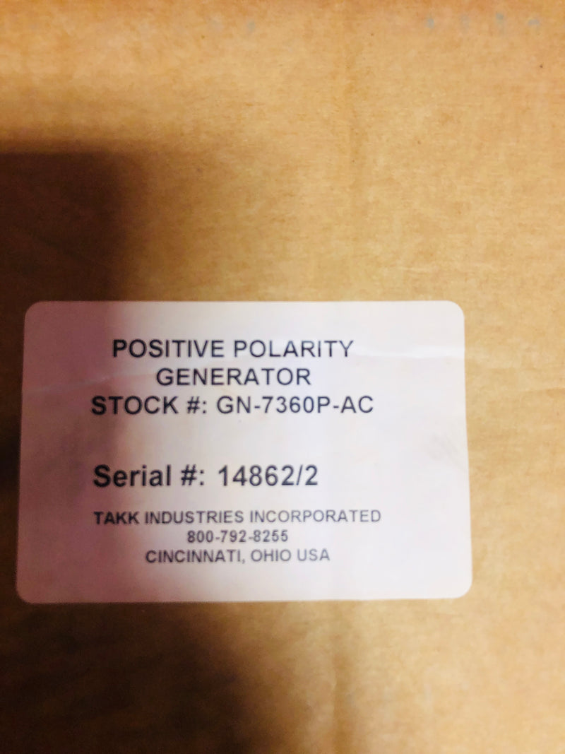 Takk Industries Positive Polarity Generator GN-7360P-AC